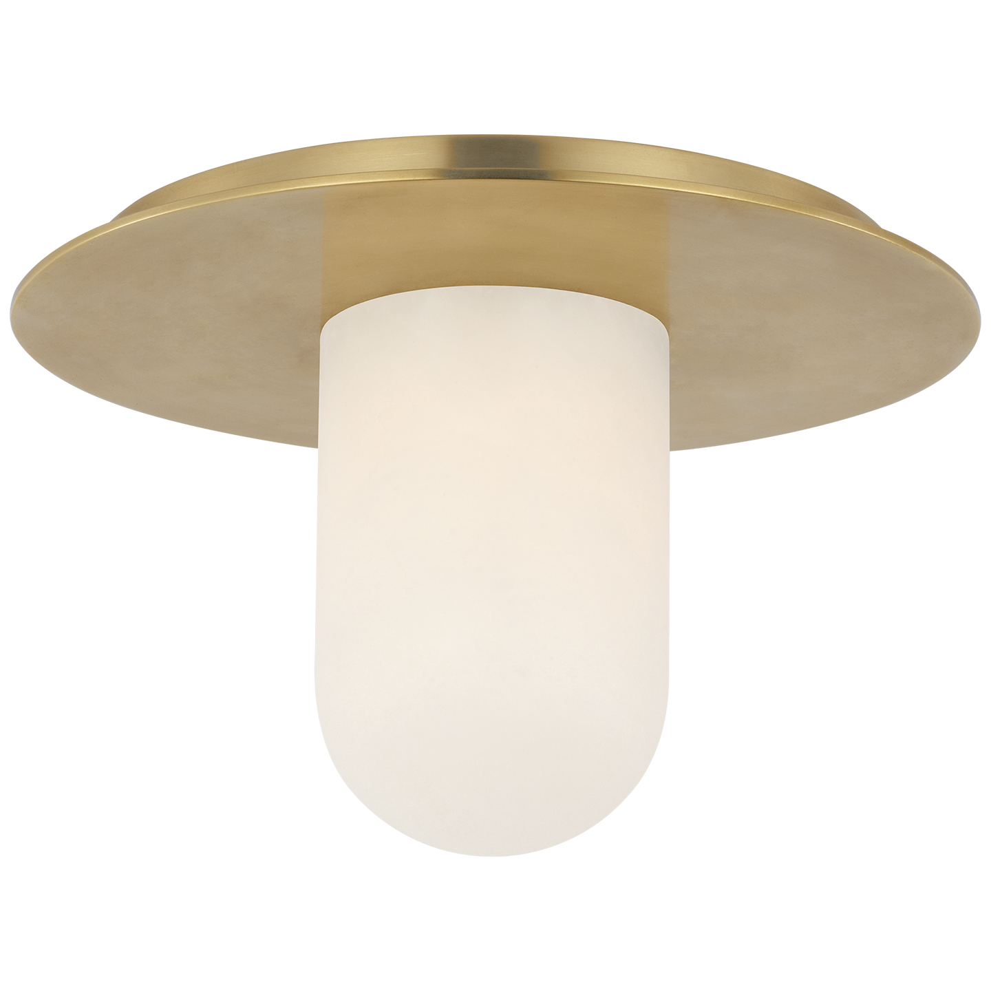 Fosse 8" Flush Mount in Antique-Burnished Brass with Alabaster