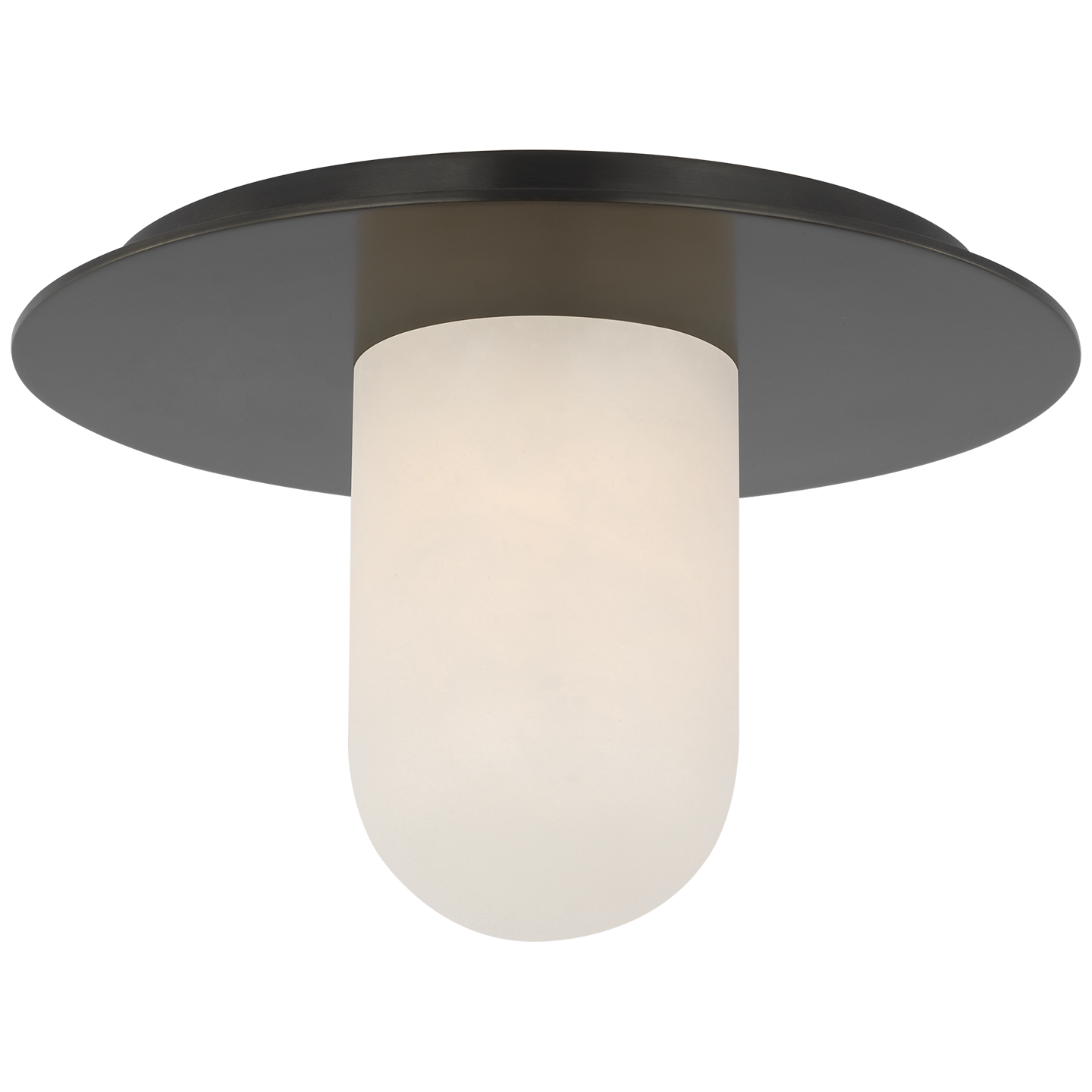 Fosse 8" Flush Mount in Bronze with Alabaster