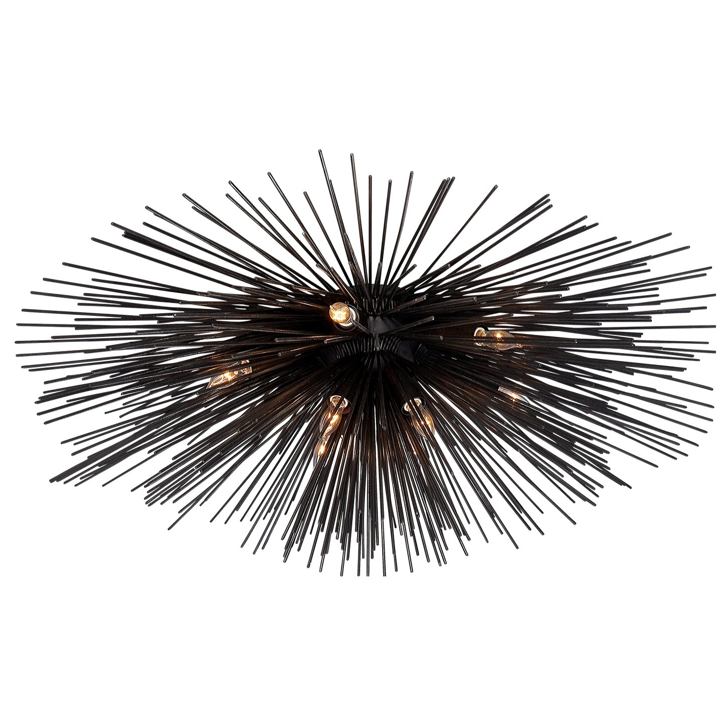 Strada Medium Flush Mount in Aged Iron Open Box