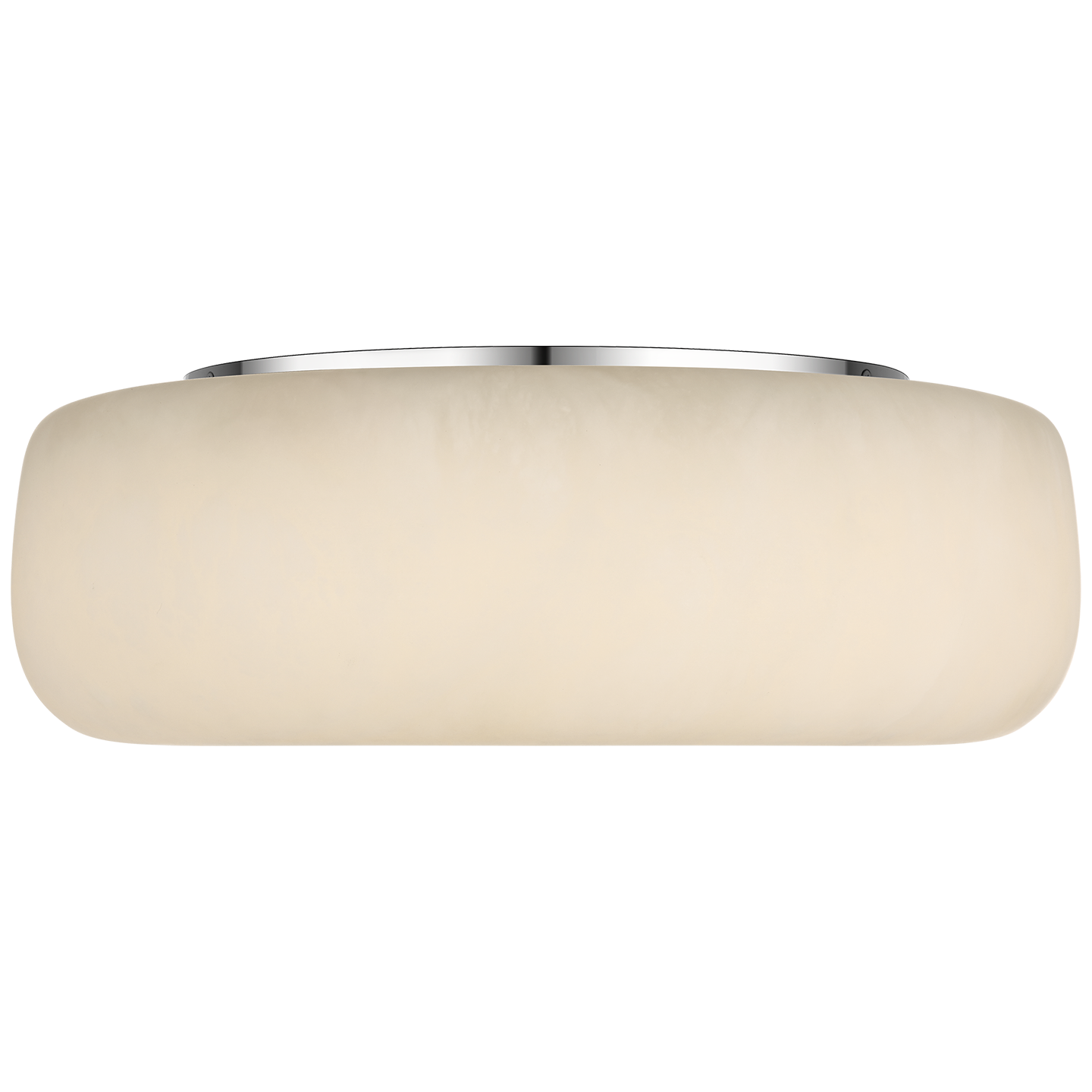 Formosa 17" Flush Mount in Alabaster and Polished Nickel