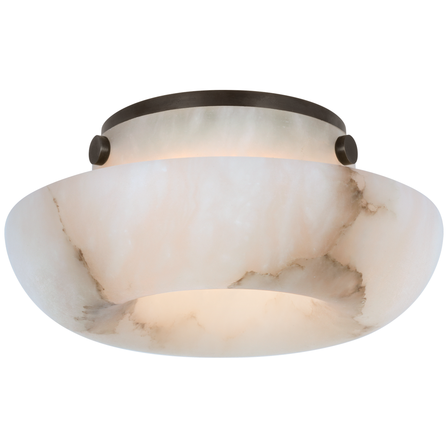 Cappello 6" Flush Mount in Alabaster and Bronze