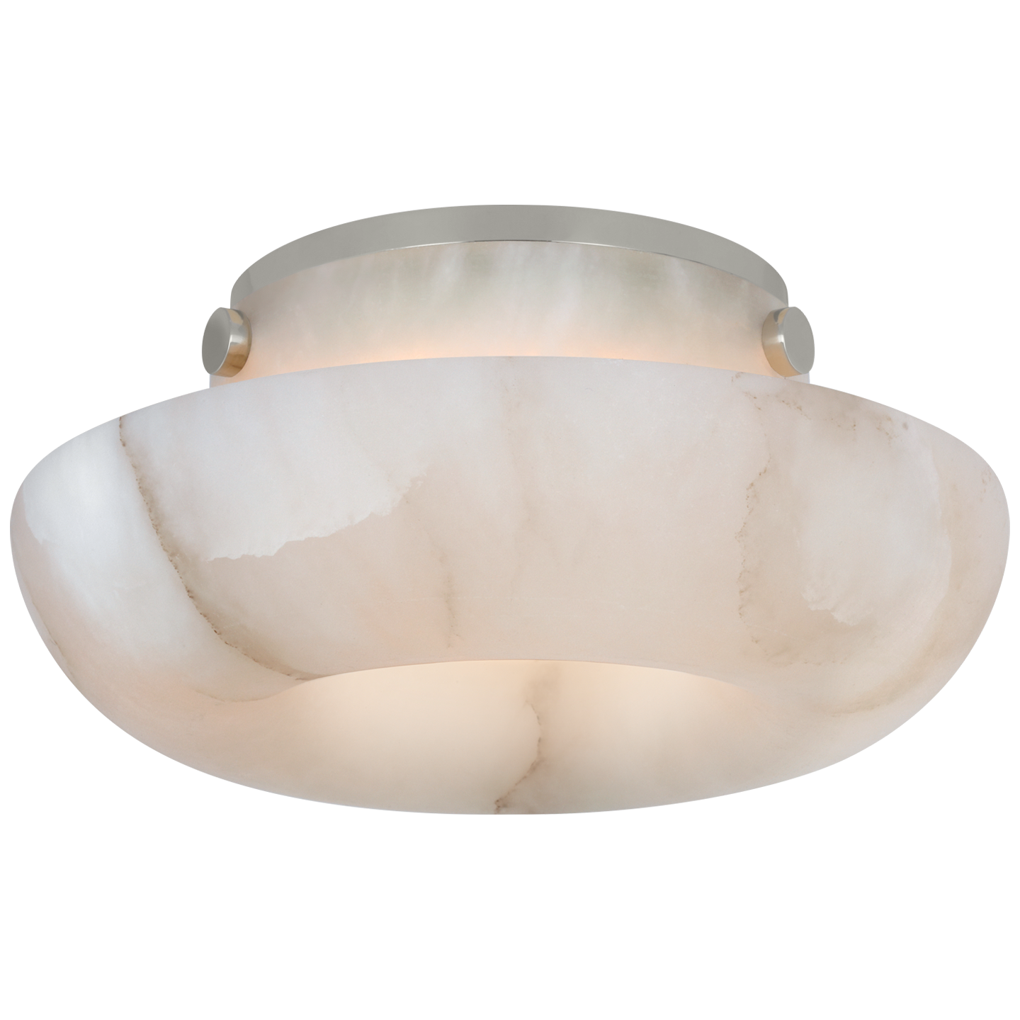 Cappello 6" Flush Mount in Alabaster and Polished Nickel