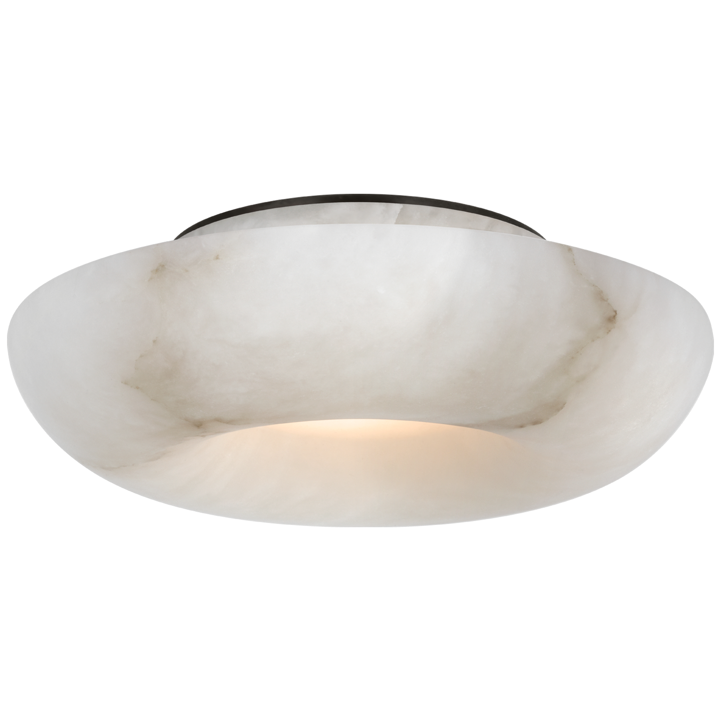 Cappello 10" Flush Mount in Alabaster and Bronze