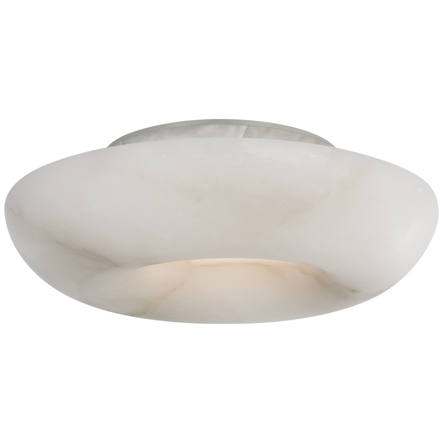 Cappello 10" Flush Mount in Alabaster and Polished Nickel
