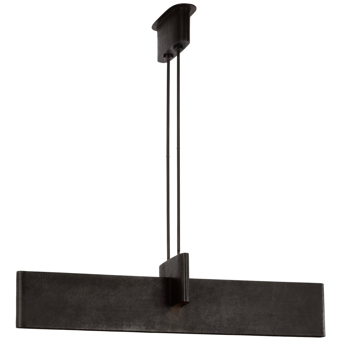 Lotura 48" Intersecting Linear Pendant in Museum Black