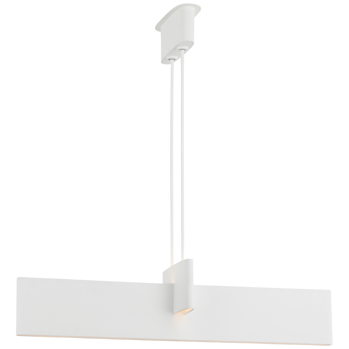 Lotura 48" Intersecting Linear Pendant in Museum White