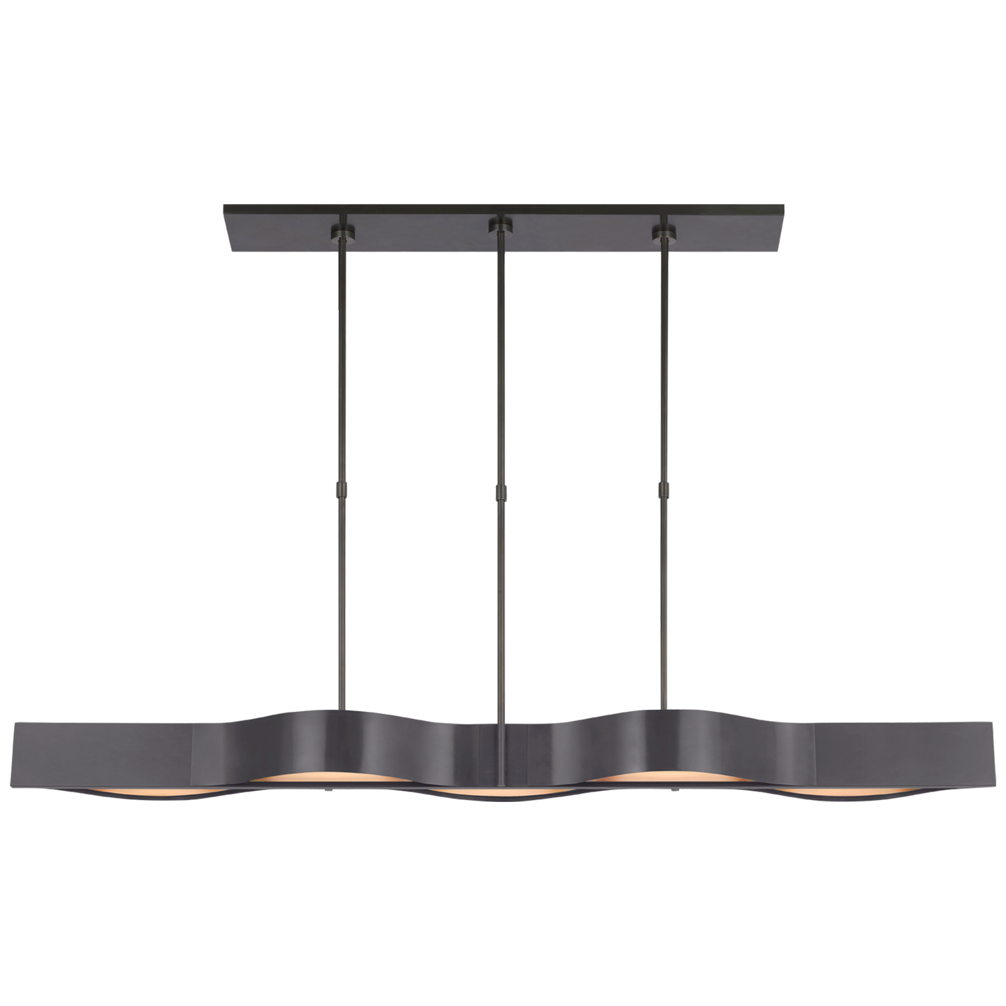Avant 60" Linear Pendant in Bronze with Frosted Glass