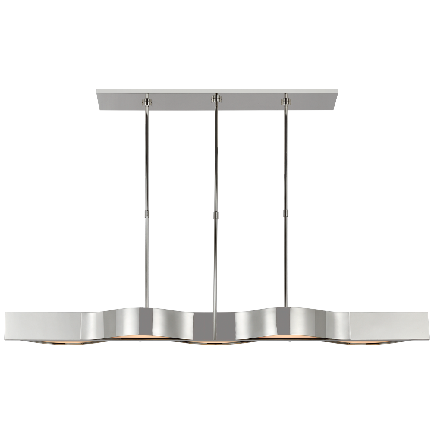 Avant 60" Linear Pendant in Polished Nickel with Frosted Glass