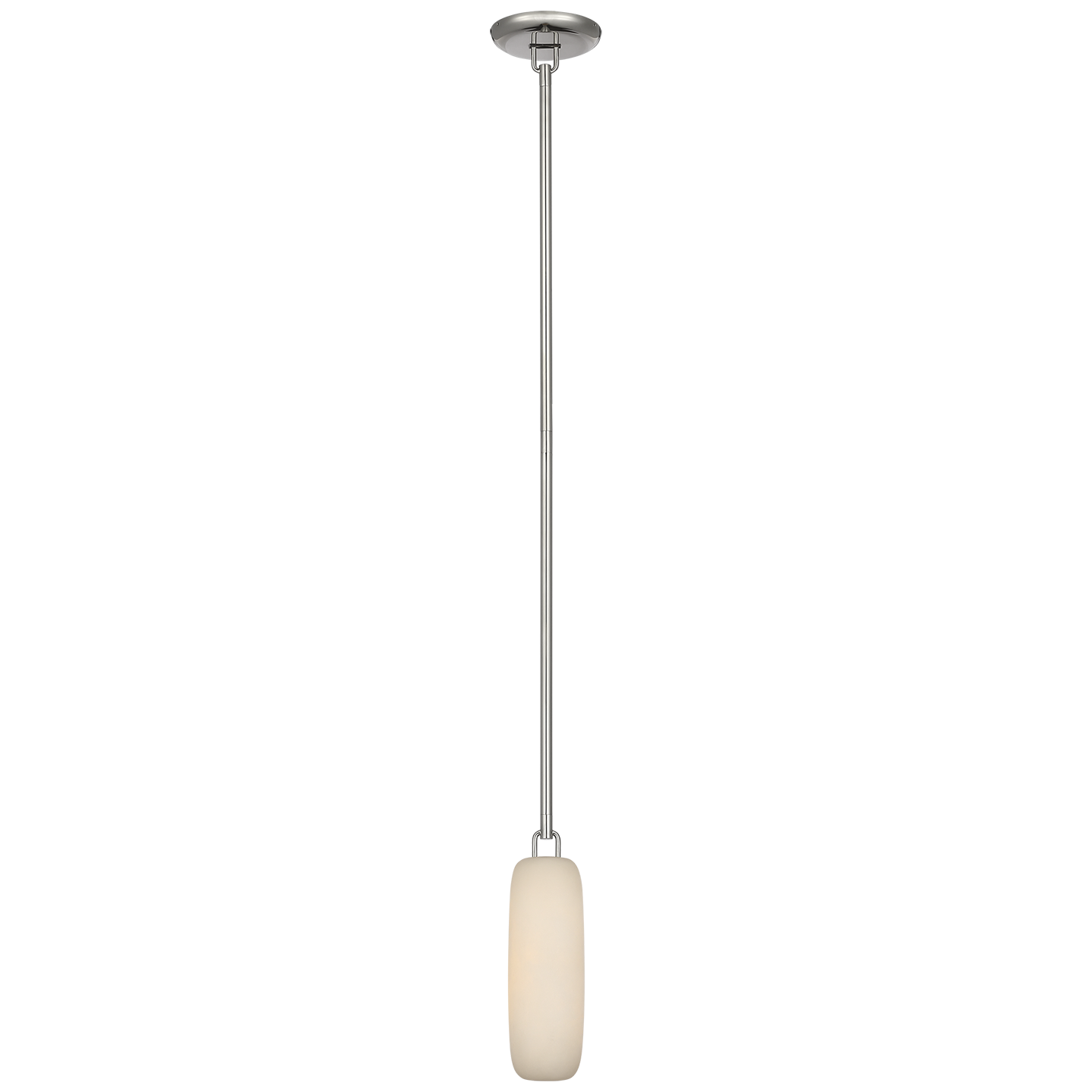 Formosa 11" Single Pendant in Polished Nickel with Alabaster