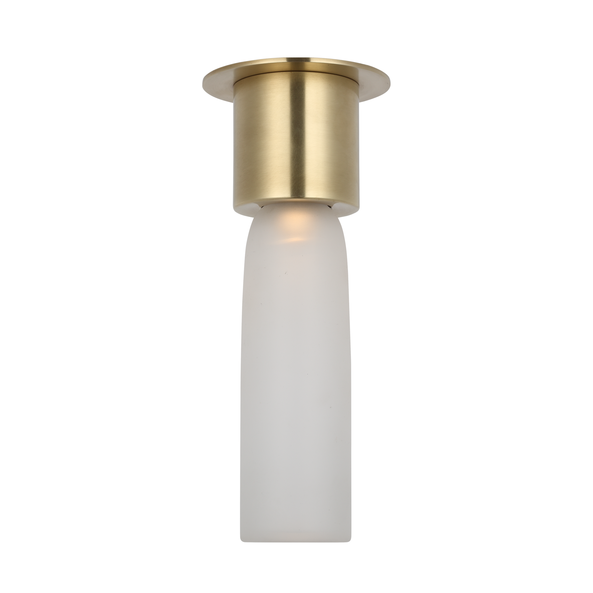 Volver Small Flush Clear Etched Hand Rubbed Antique Brass 2700K 90 CRI