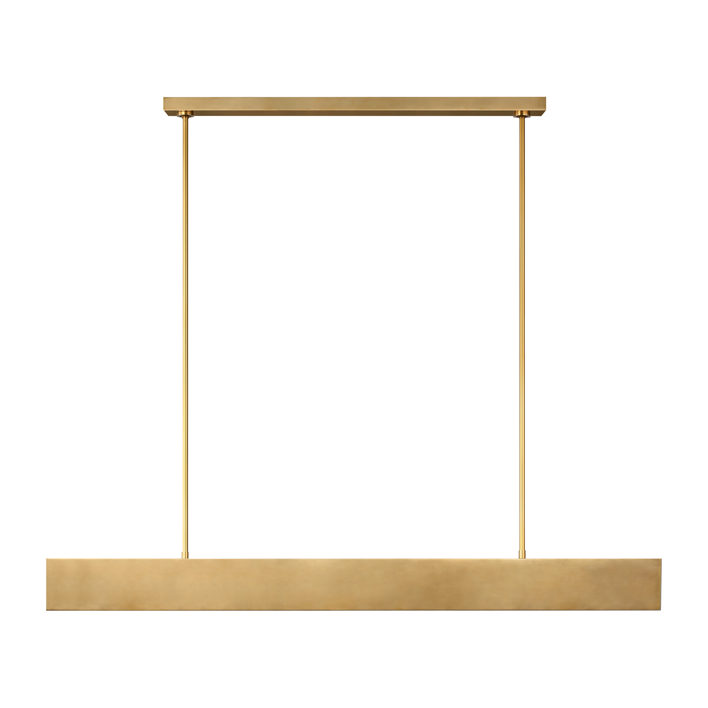 Pench Large Tapered Linear Chandelier Natural Brass 2700K 90 CRI