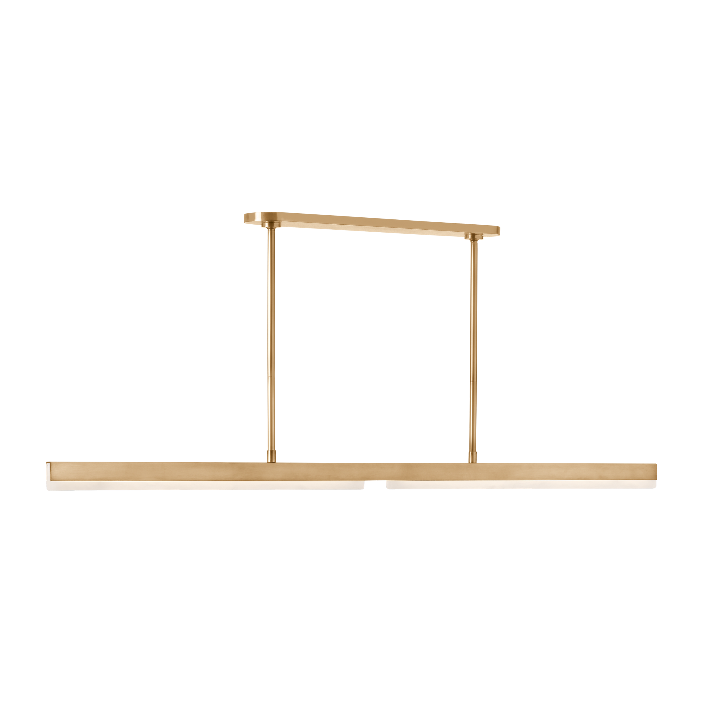 Linea 60 Linear Chandelier Hand Rubbed Antique Brass 2700K 90 CRI