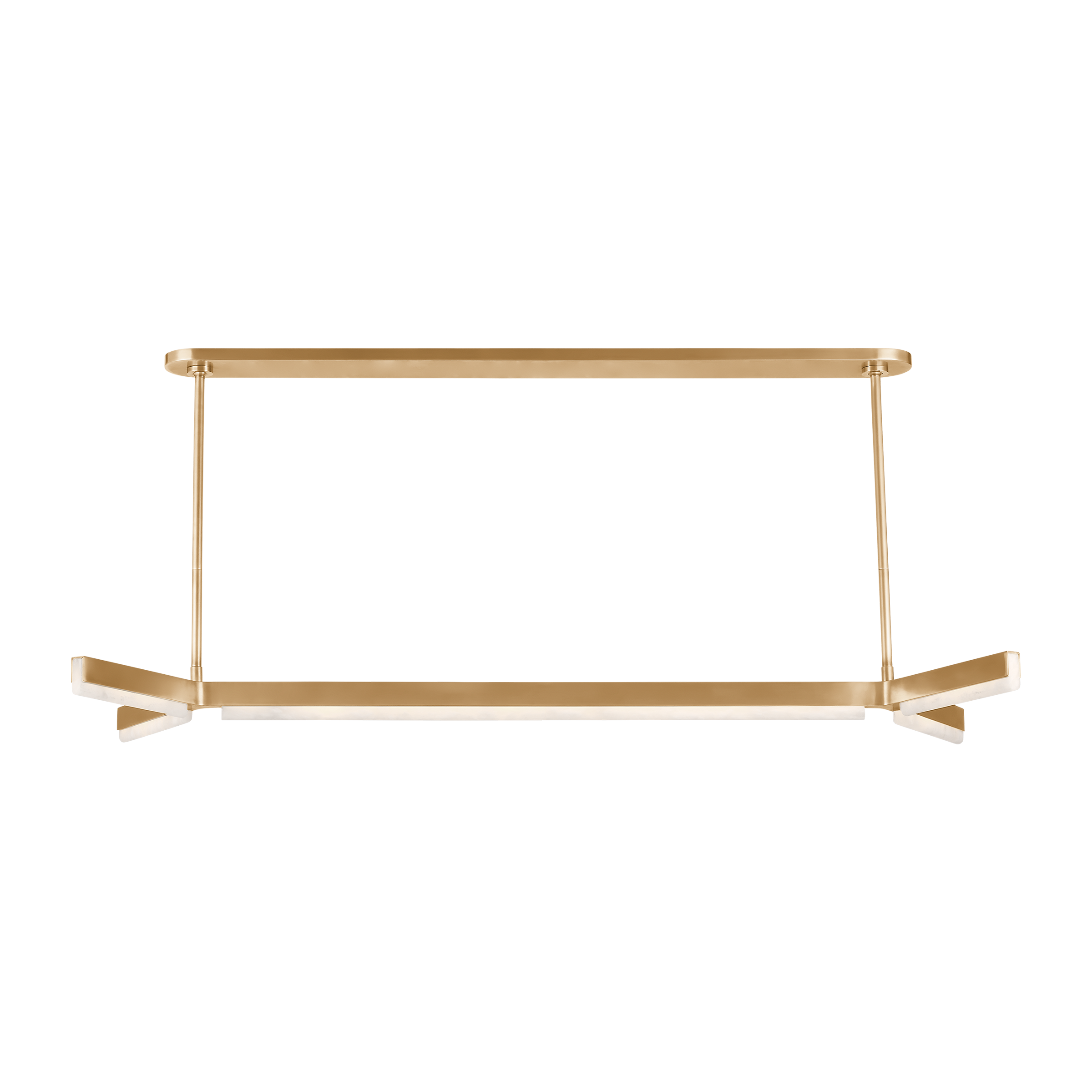 Linea 55 Linear Chandelier hand rubbed antique brass 2700K 90 CRI