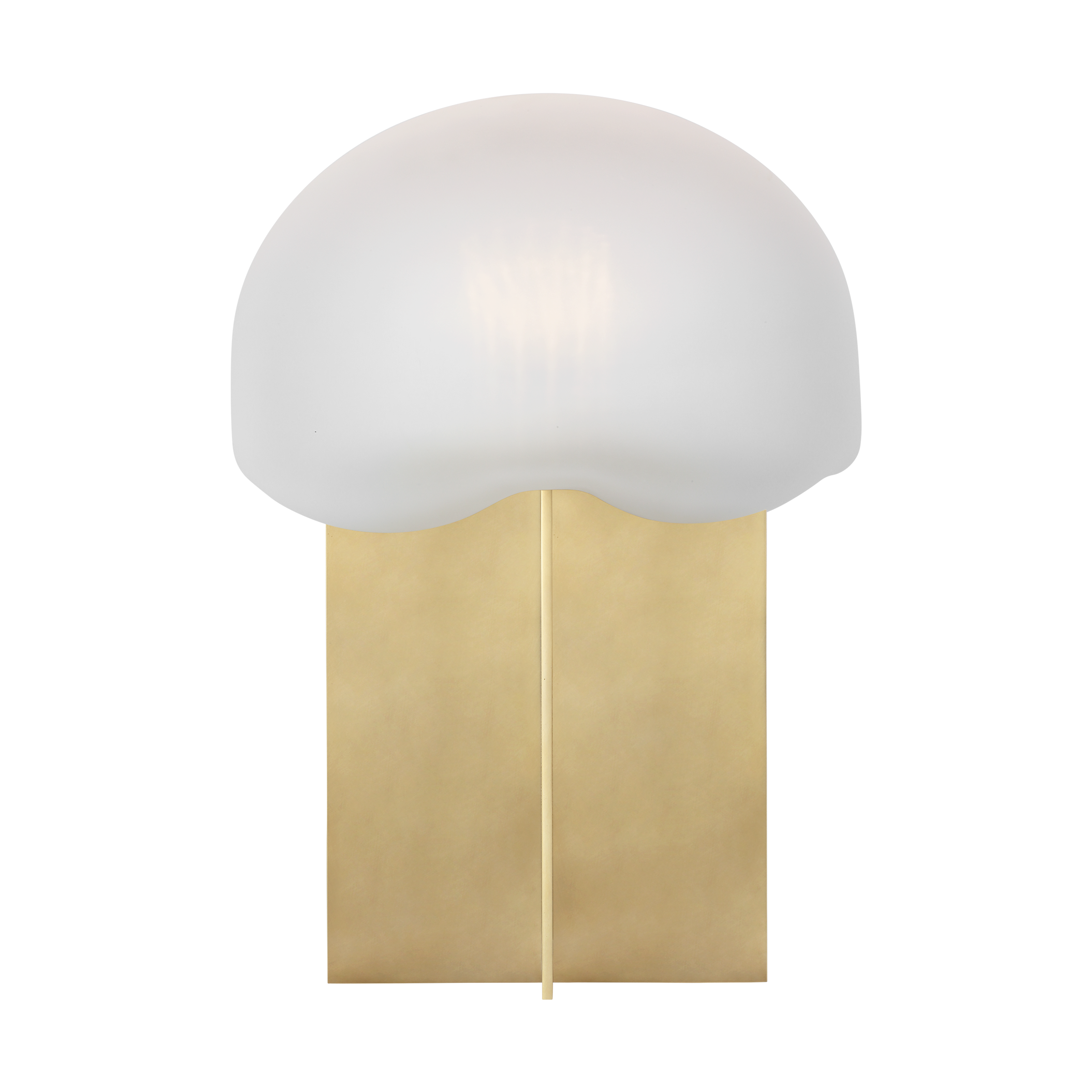 Fio Small Table Lamp Clear Etched Hand Rubbed Antique Brass 2700K 90 CRI