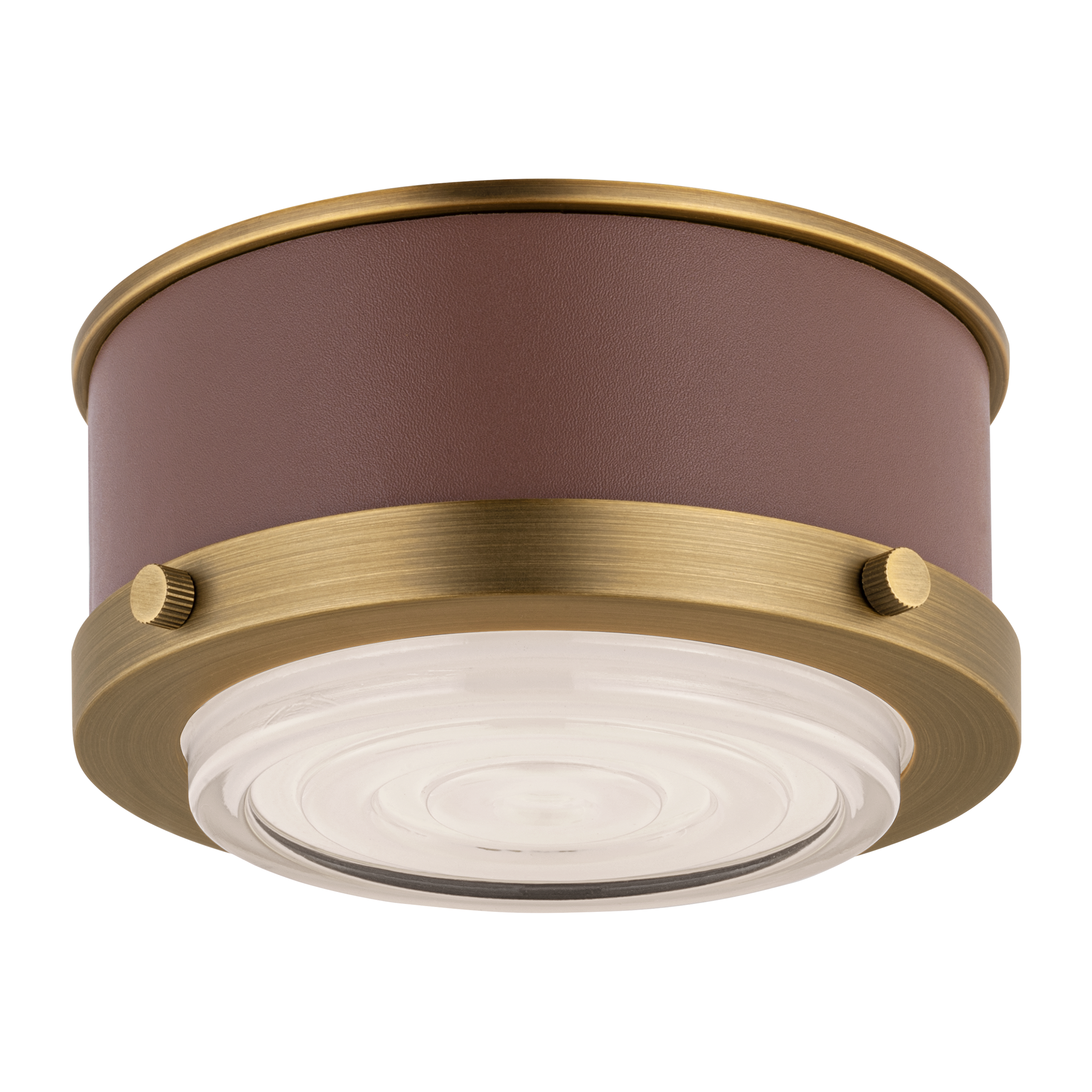 Marlowe Mini Flush Mount Time Worn Brass Bulbs Inc