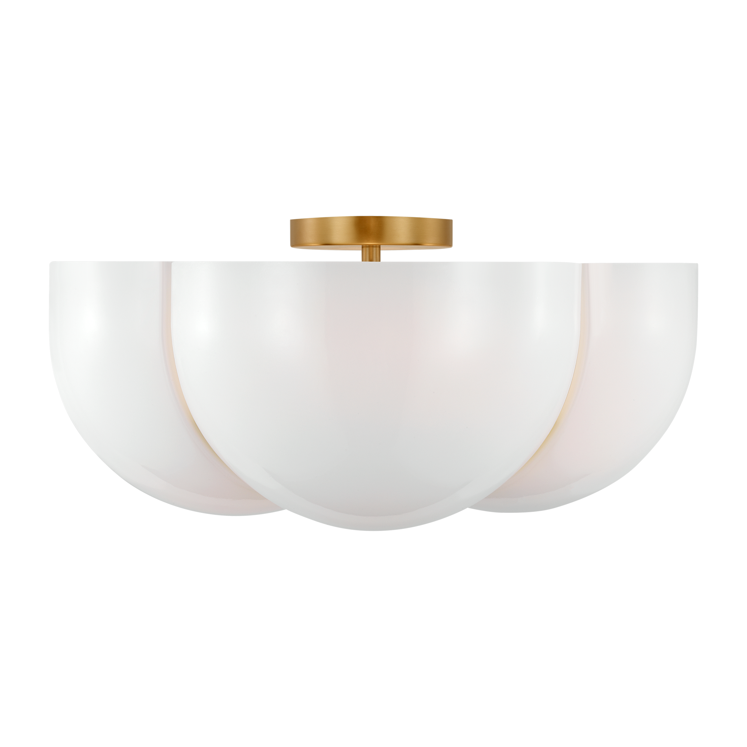 Cheverny Large Semi-Flush Mount Burnished Brass