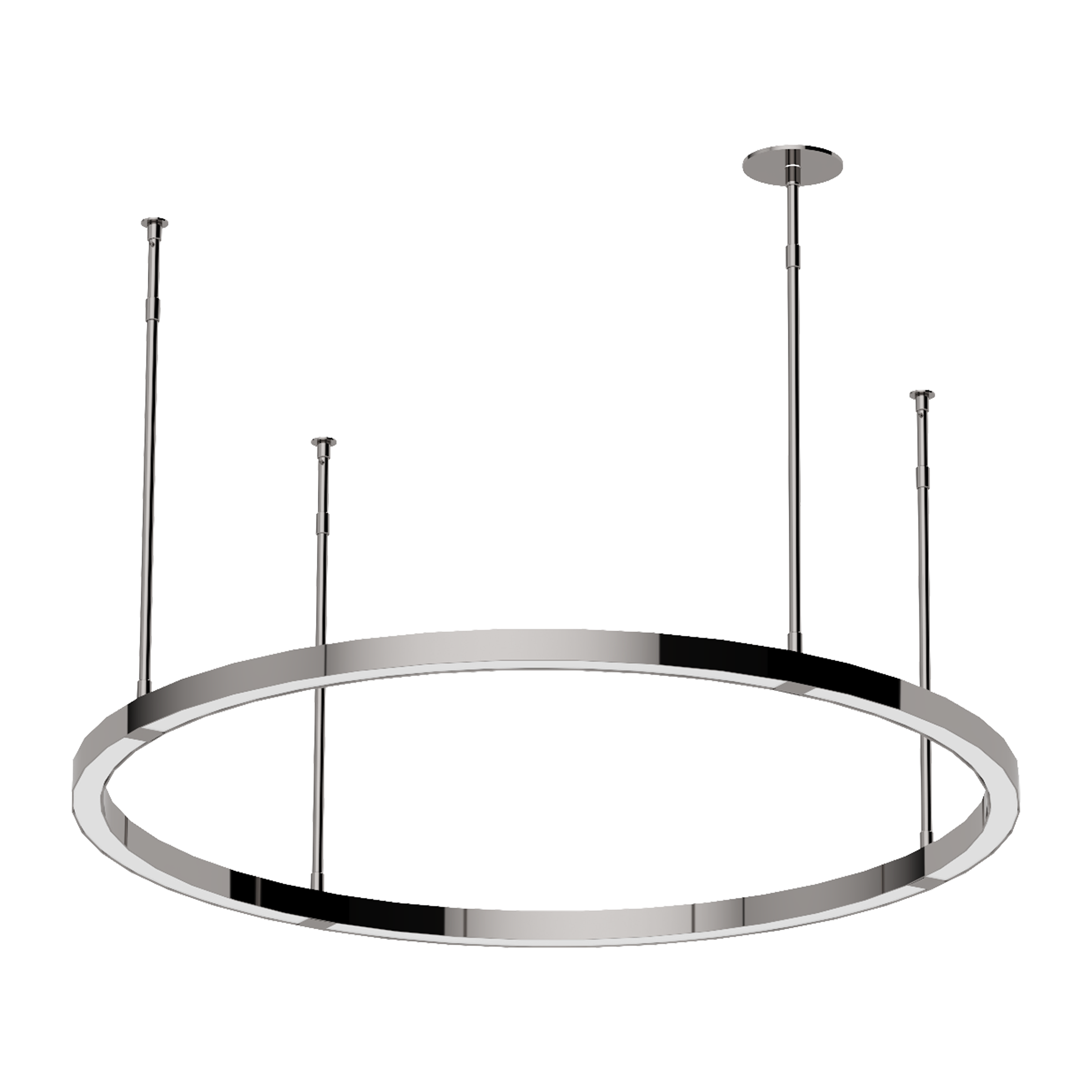Stagger Ring Medium Chandelier polished stainless steel 2700K 90 CRI