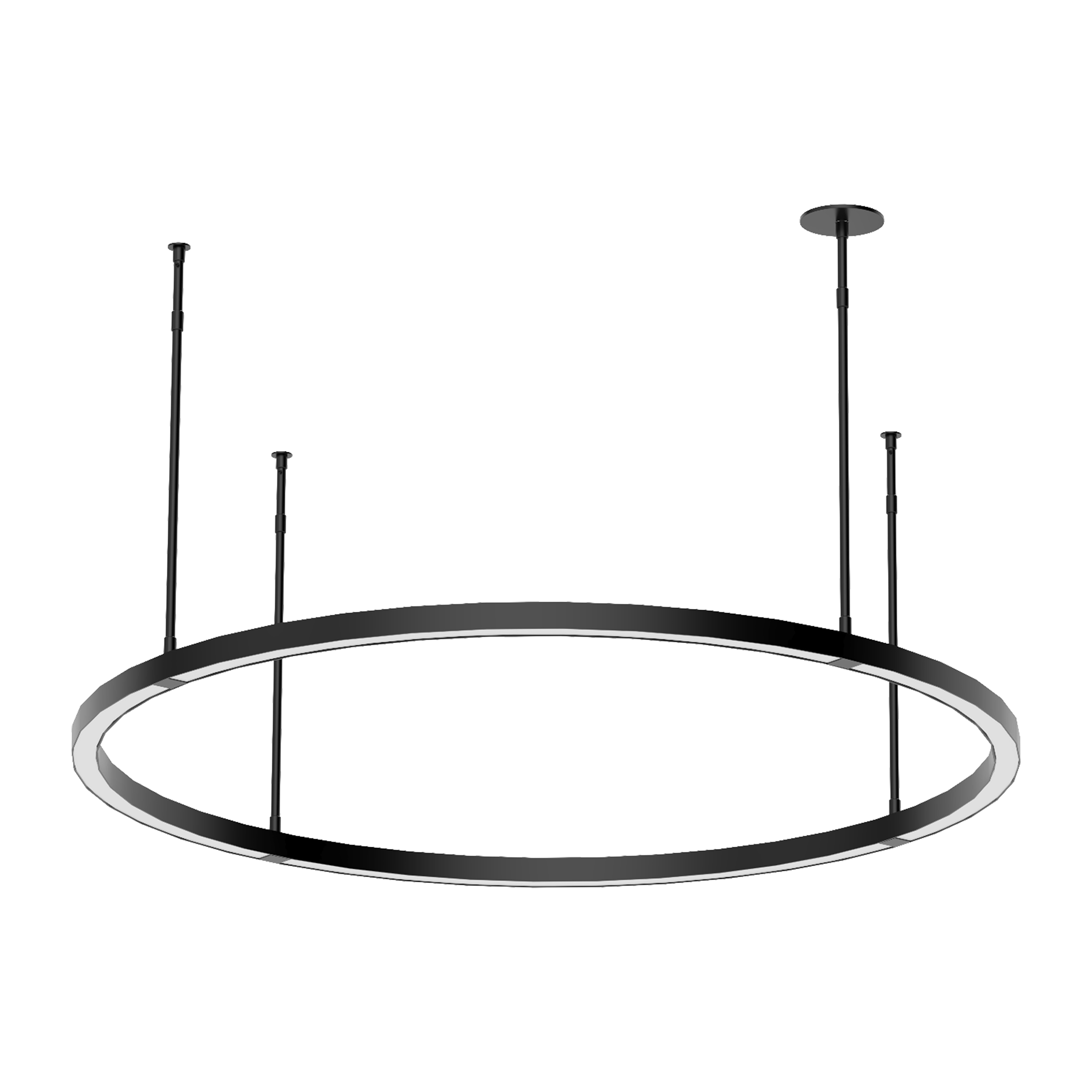 Stagger Ring Large Chandelier Nightshade Black 2700K 90 CRI