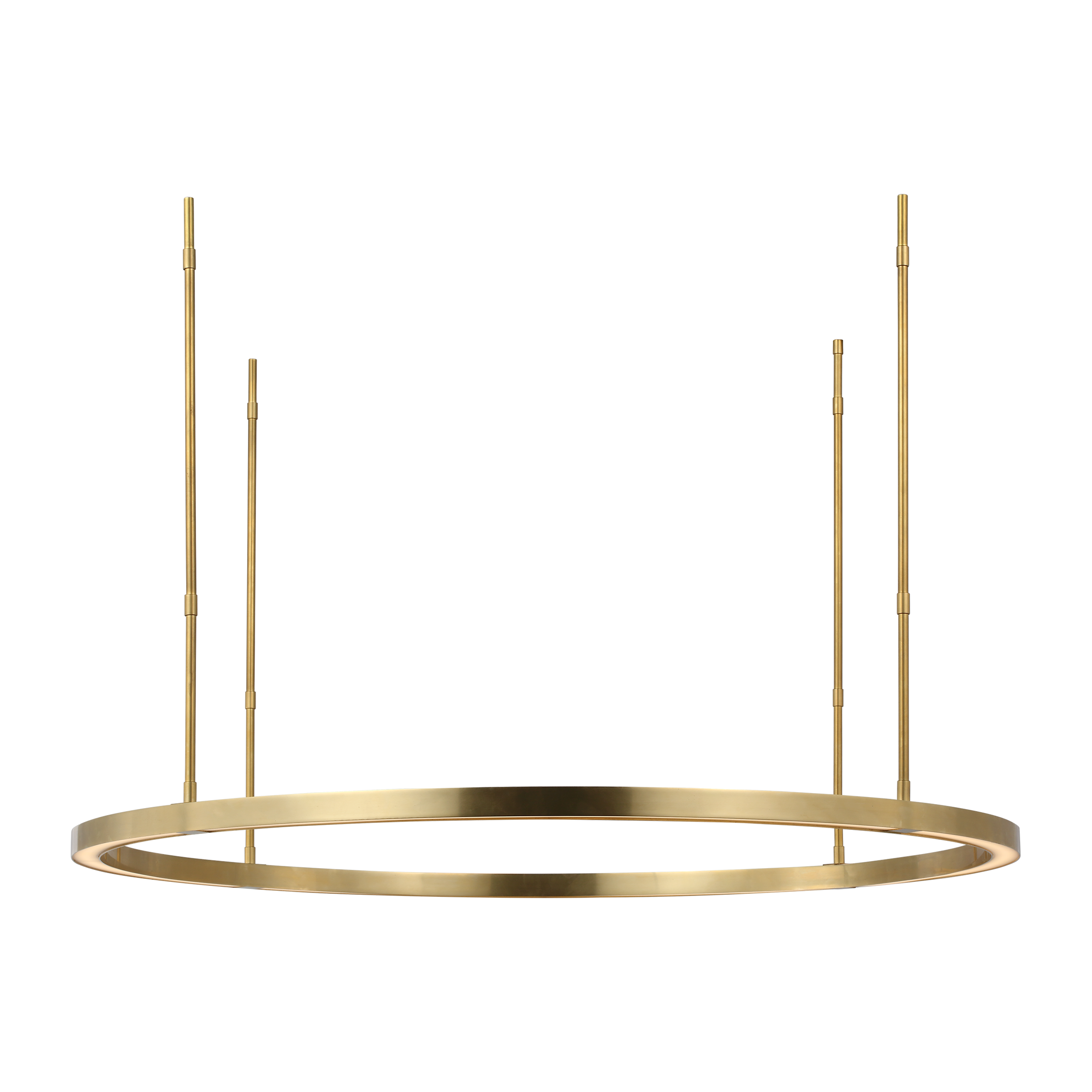 Stagger Ring Large Chandelier hand-rubbed antique brass 2700K 90 CRI