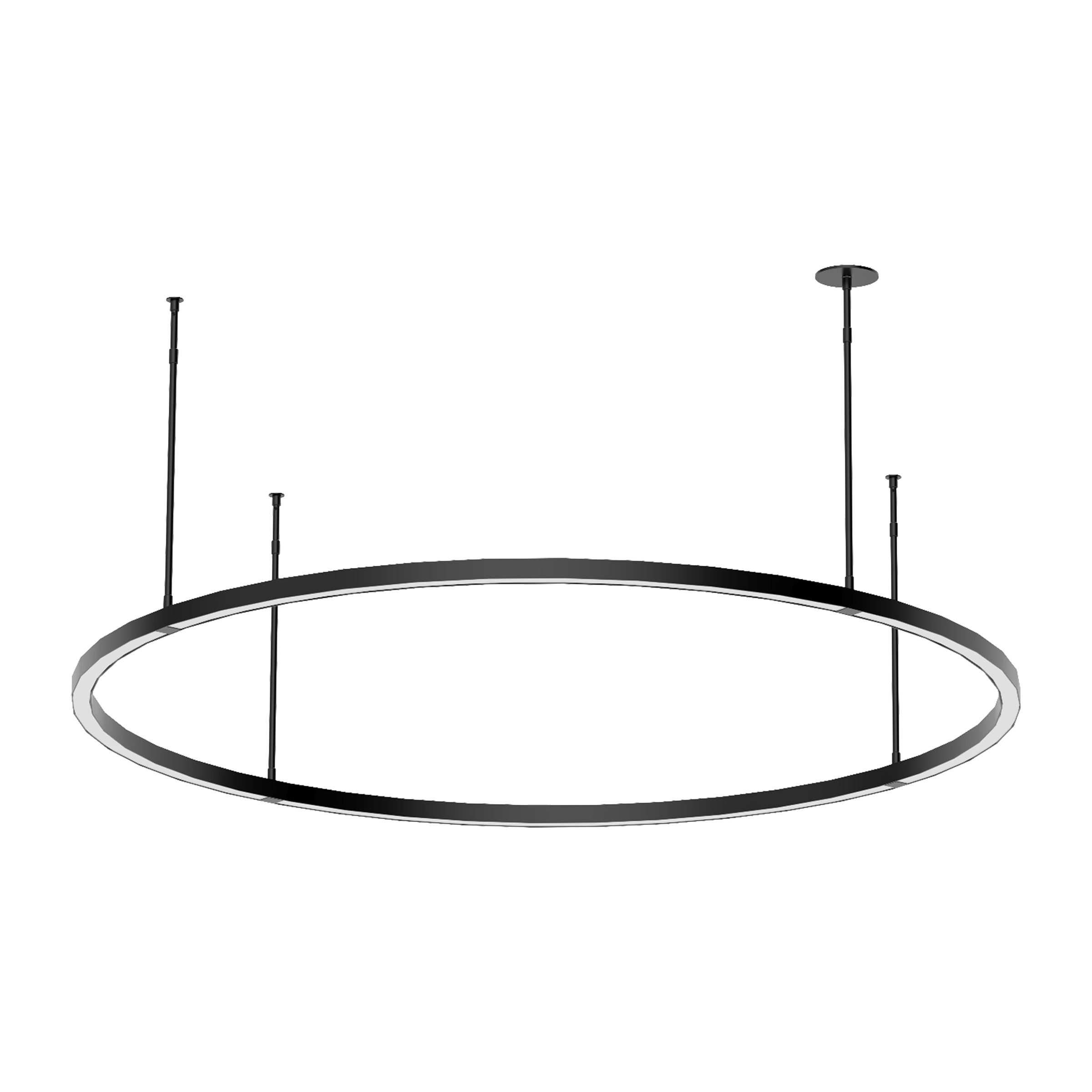 Stagger Ring X-Large Chandelier Polished stainless steel 2700K 90 CRI