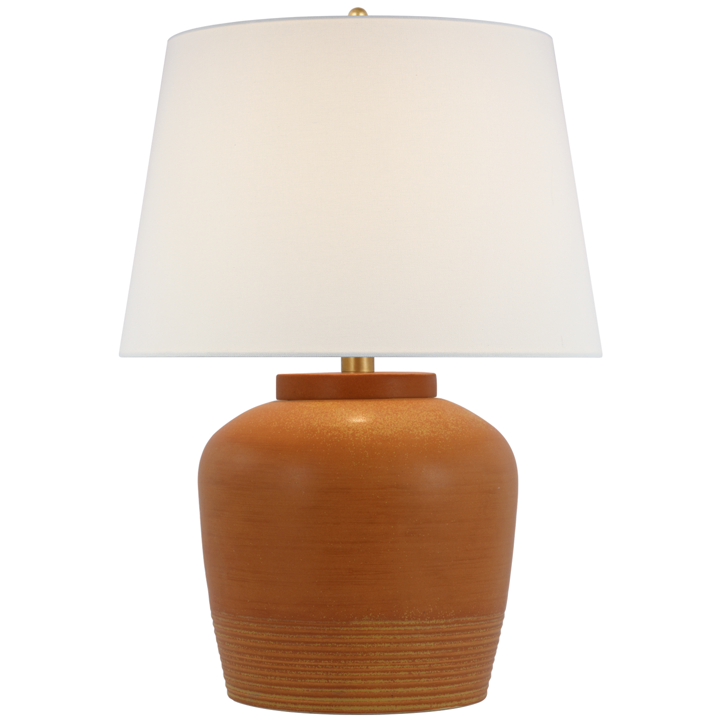 Nora Medium Table Lamp in Burnt Sienna with Linen Shade Open Box
