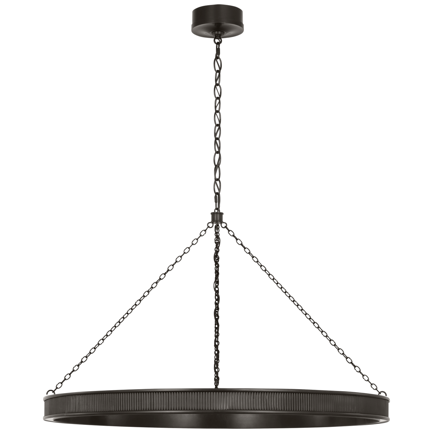 Menil 40" Ring Chandelier in Bronze