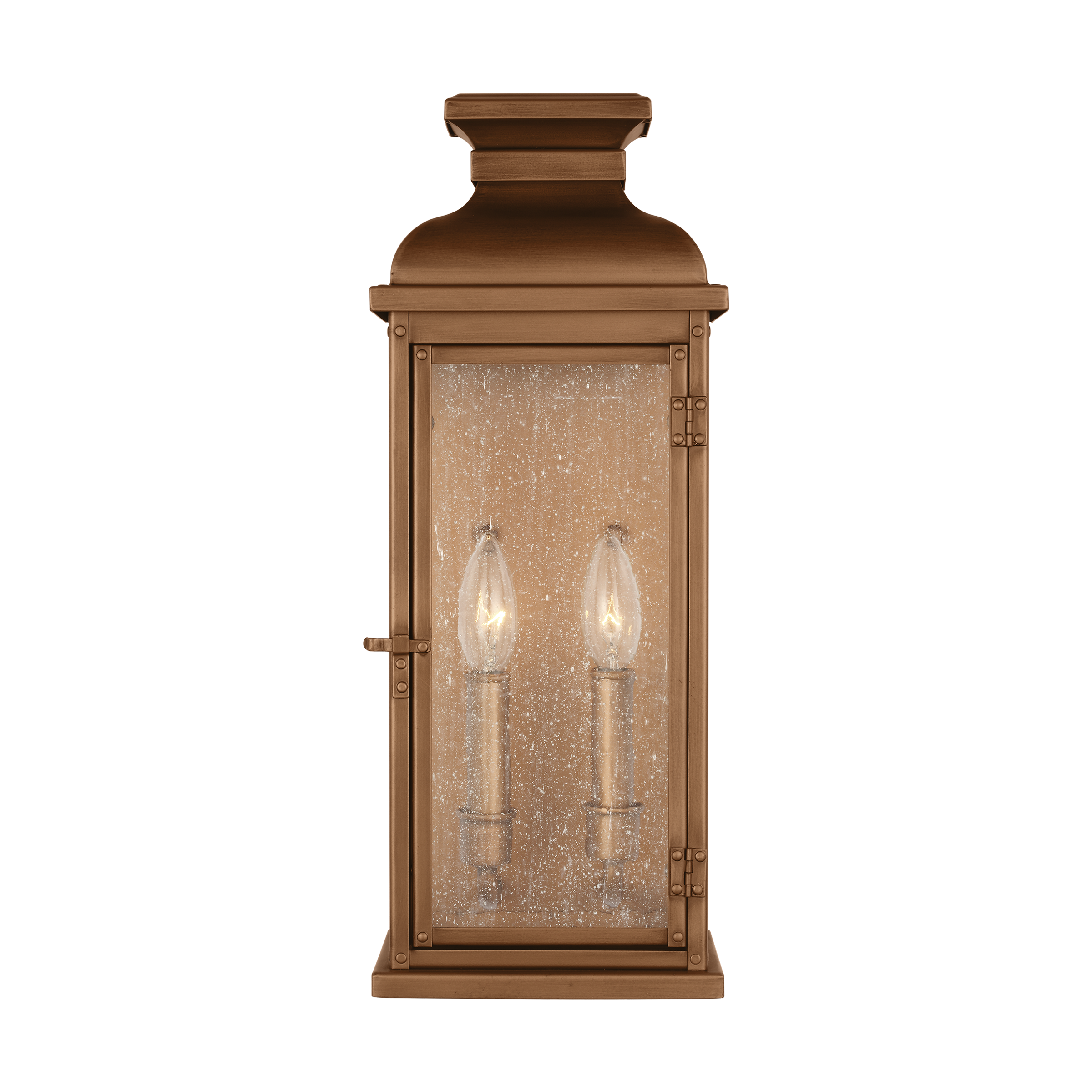 Pediment Medium Wall Lantern Natural Copper