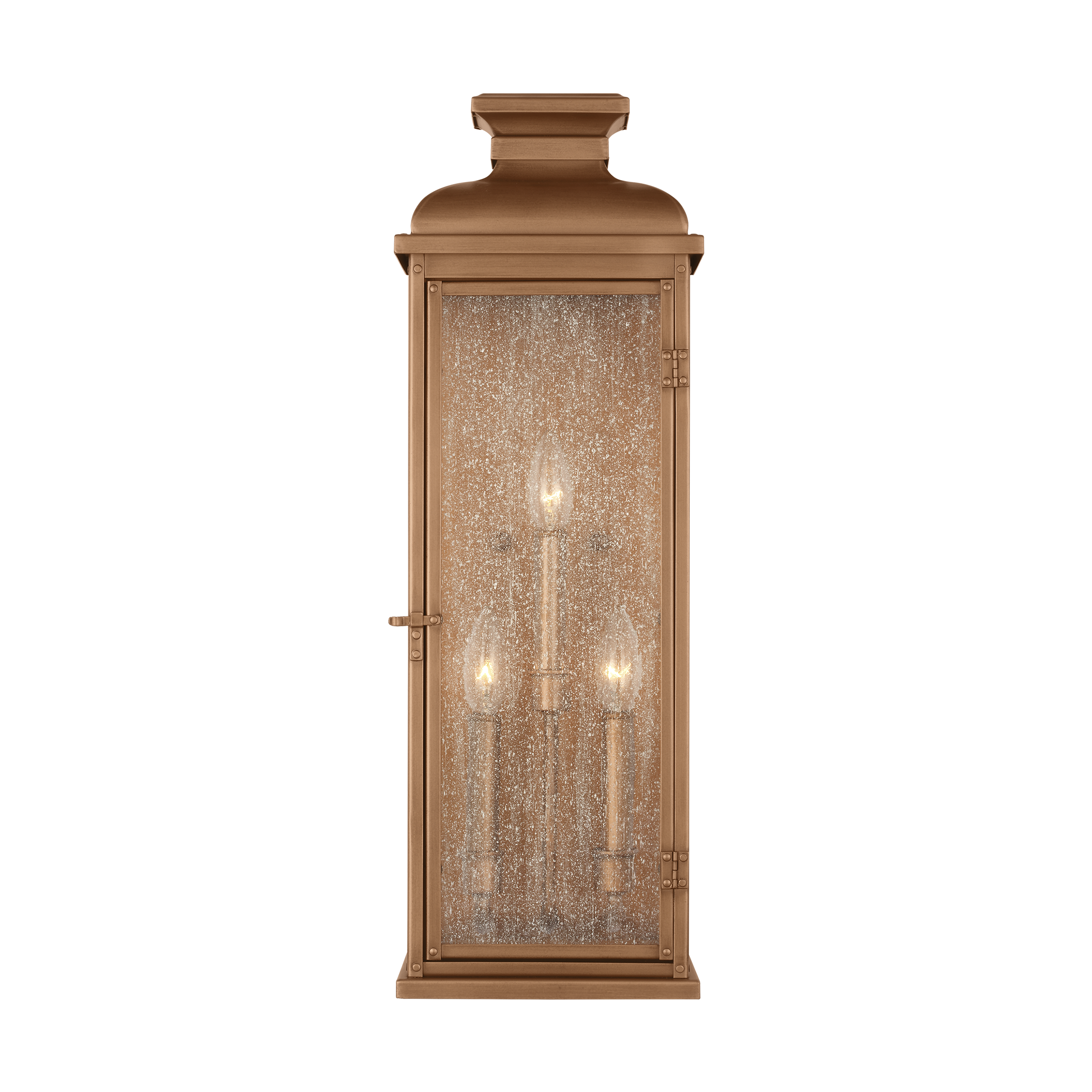 Pediment Large Wall Lantern Natural Copper