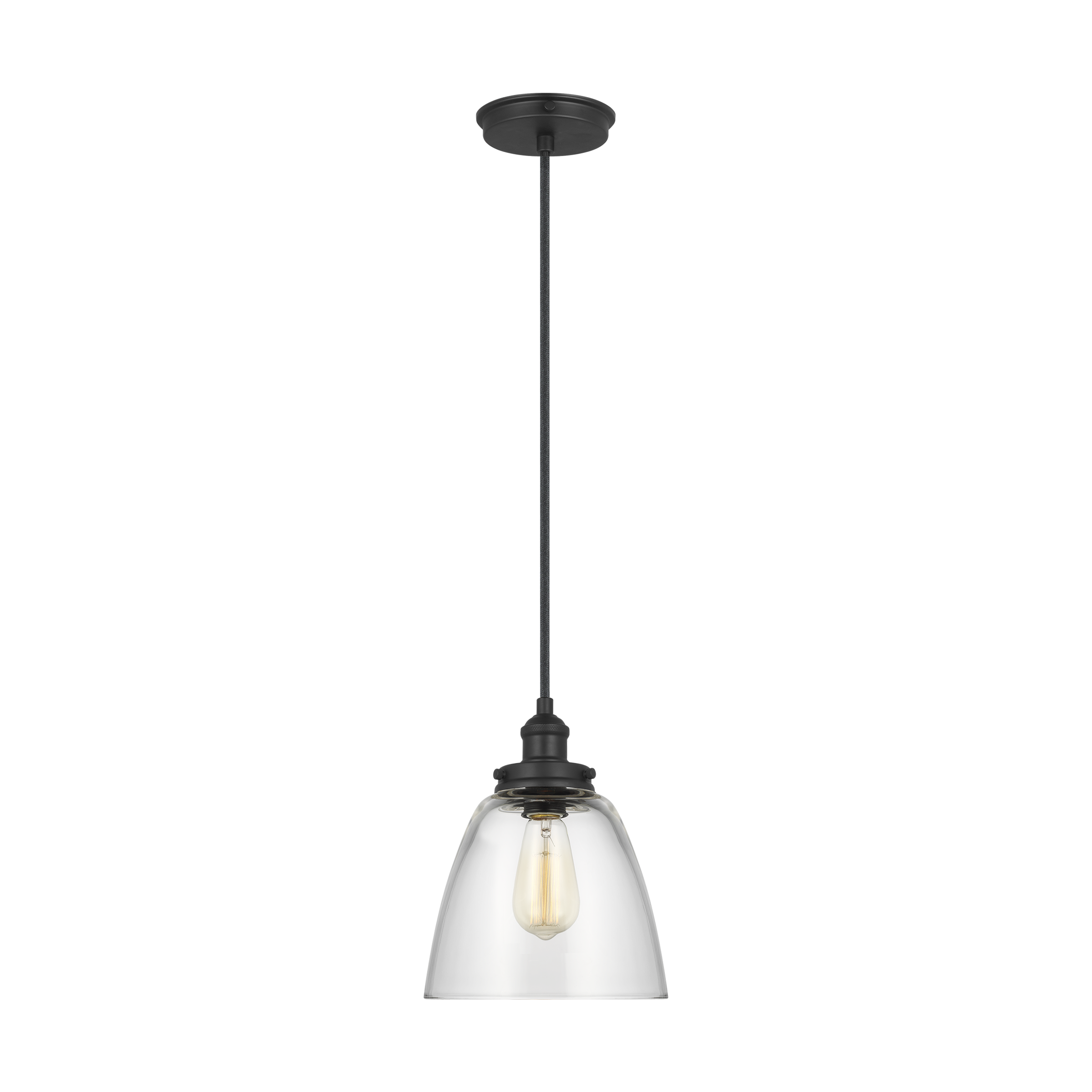 Baskin Dome Pendant in Midnight Black
