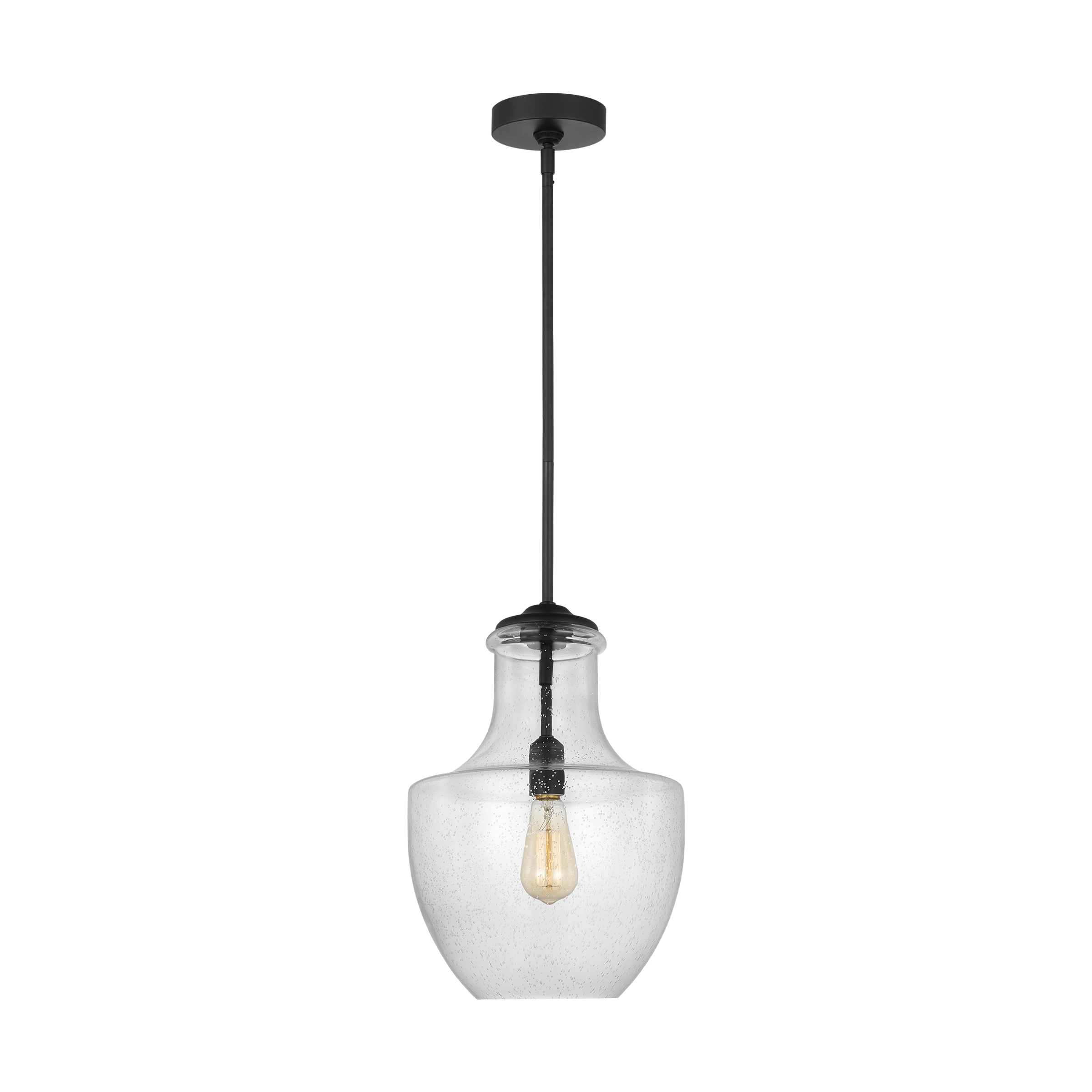 Baylor One Light Pendant in Midnight Black