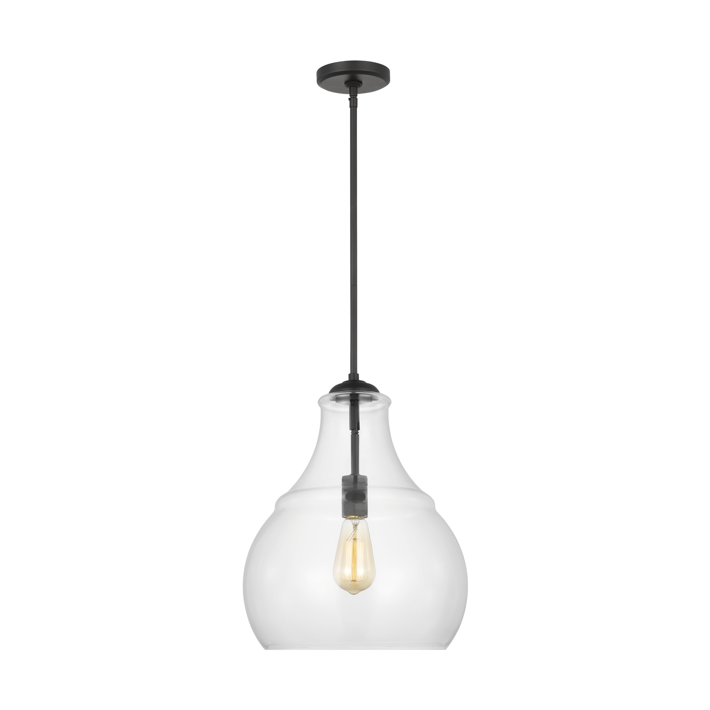 Zola One Light Pendant in Midnight Black
