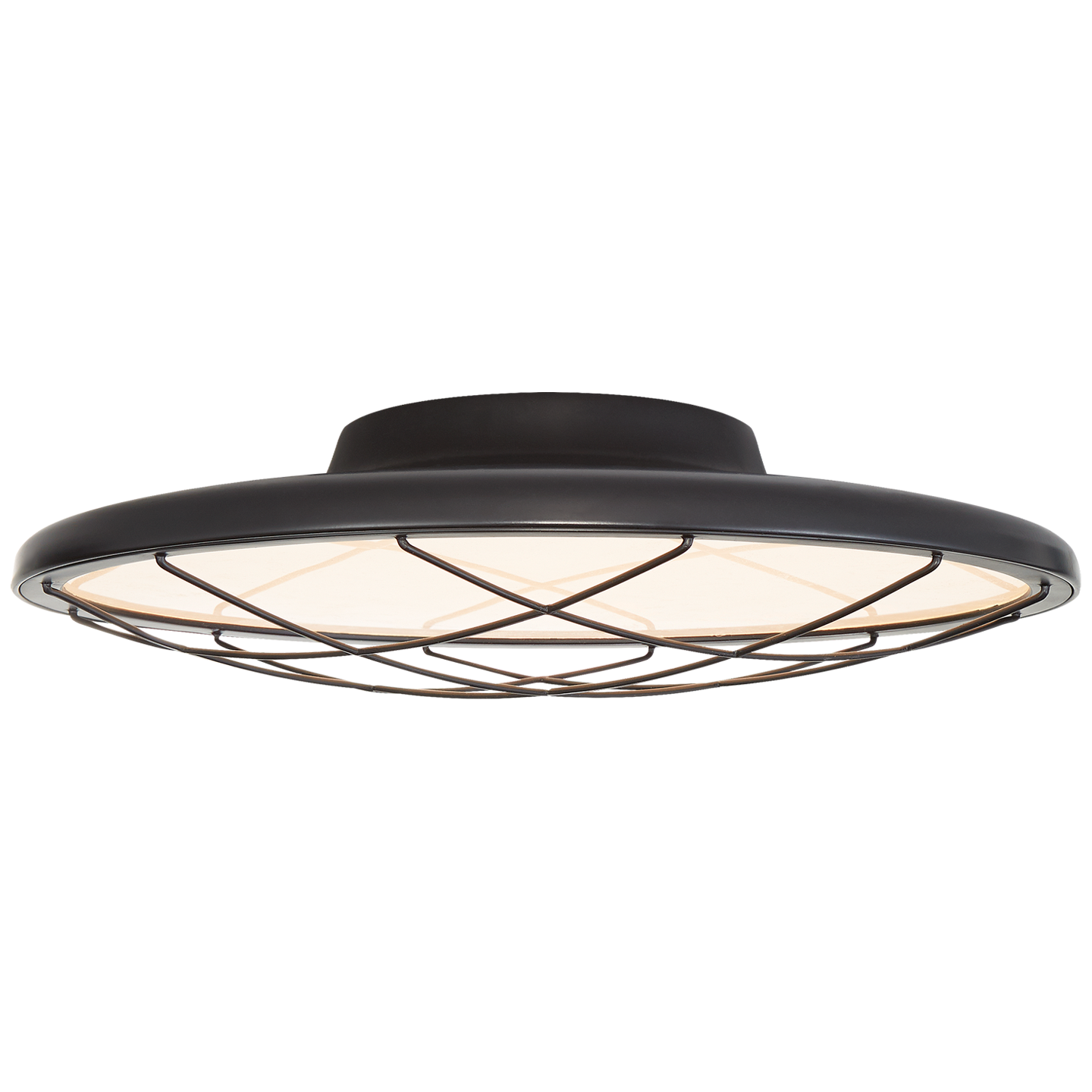 Dot 16" Caged Flush Mount in Matte Black Open Box