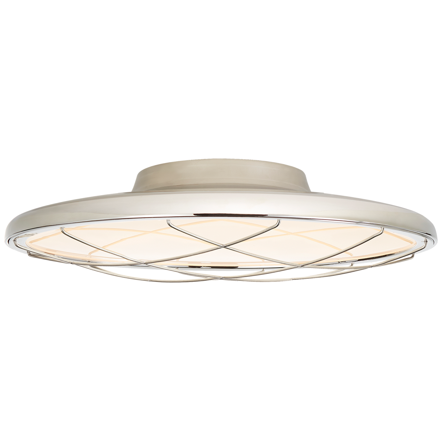 Dot 16" Caged Flush Mount in Polished Nickel Open Box