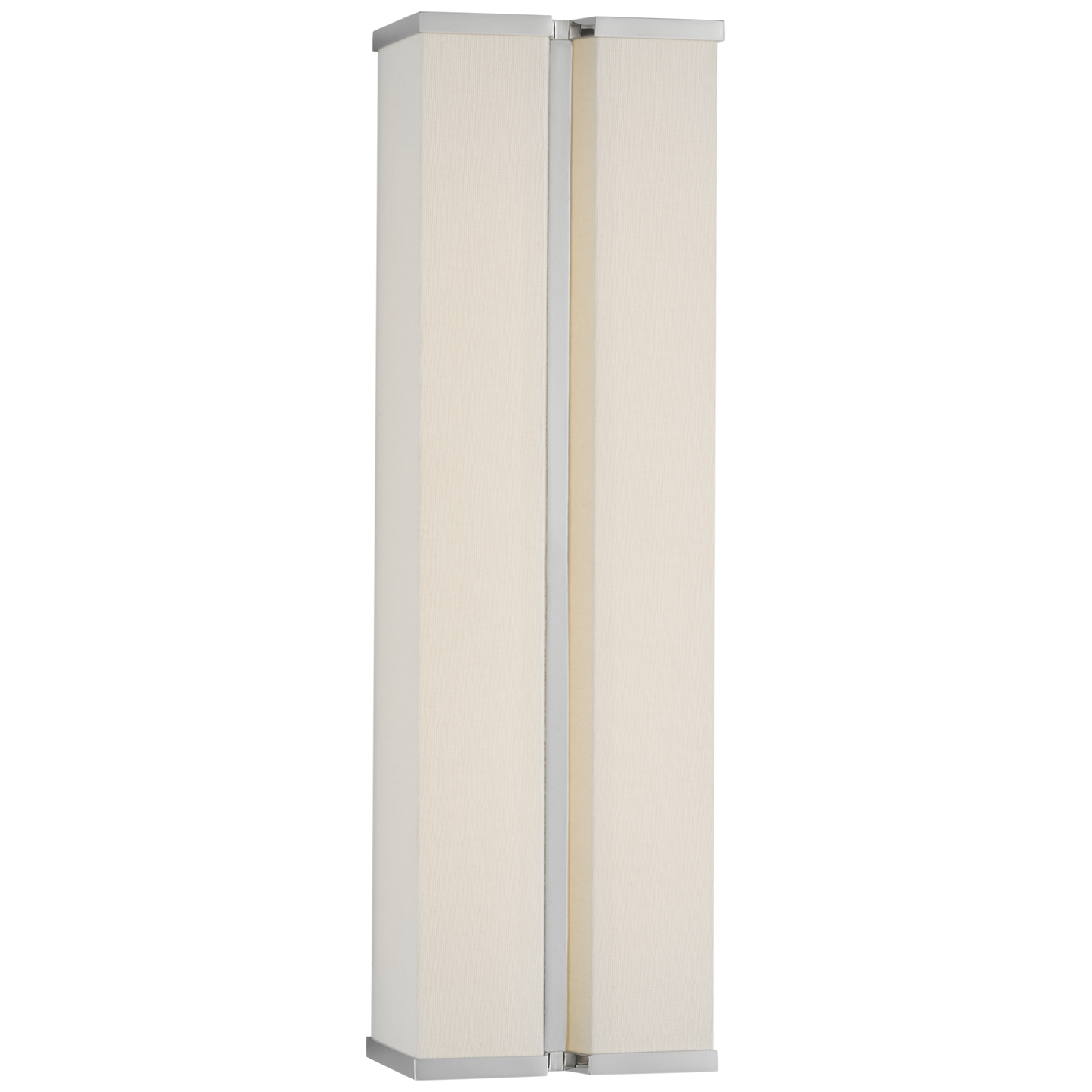 Vernet 18" Sconce in Polished Nickel and Linen Open Box