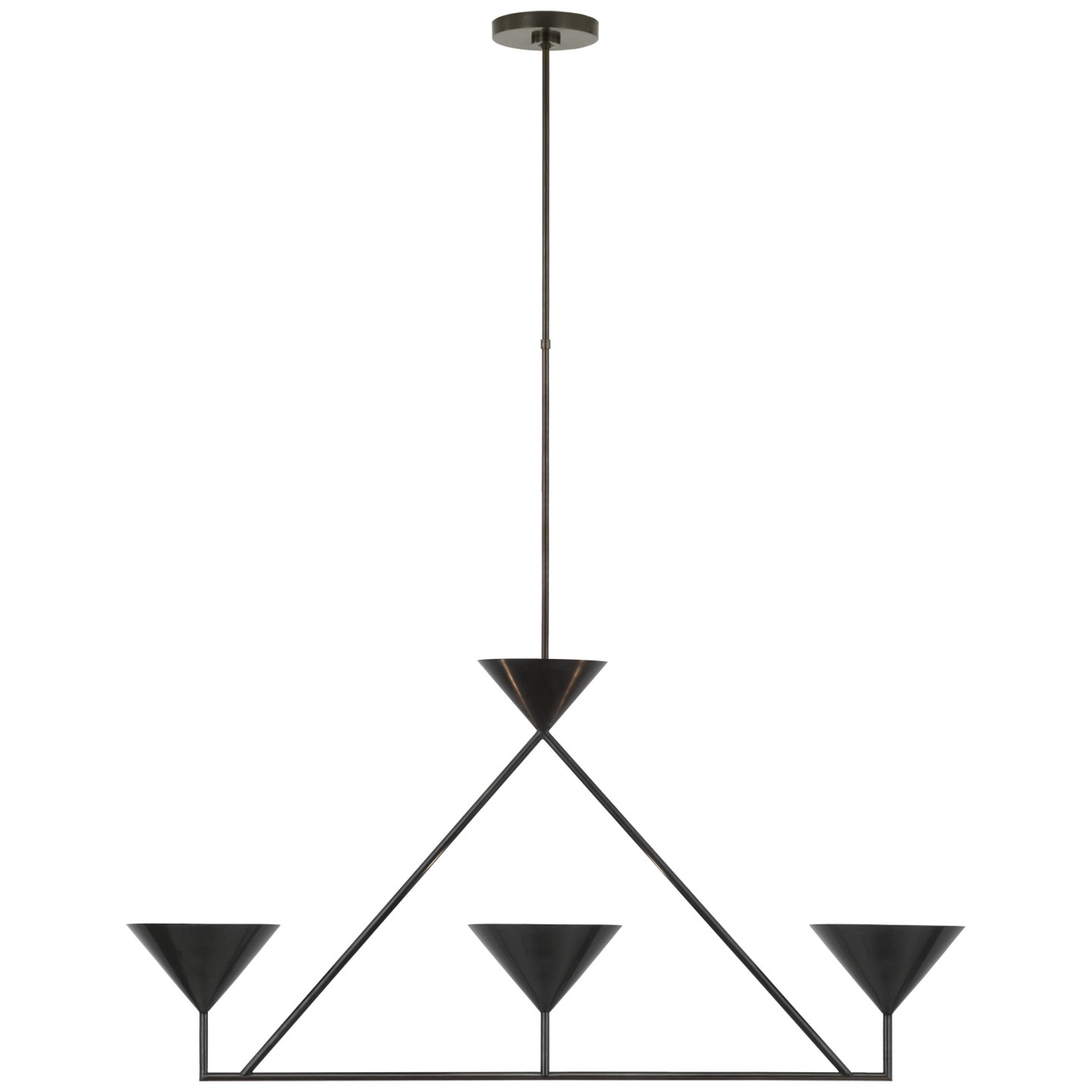 Orsay Medium 3-Light Linear Chandelier in Bronze Open Box