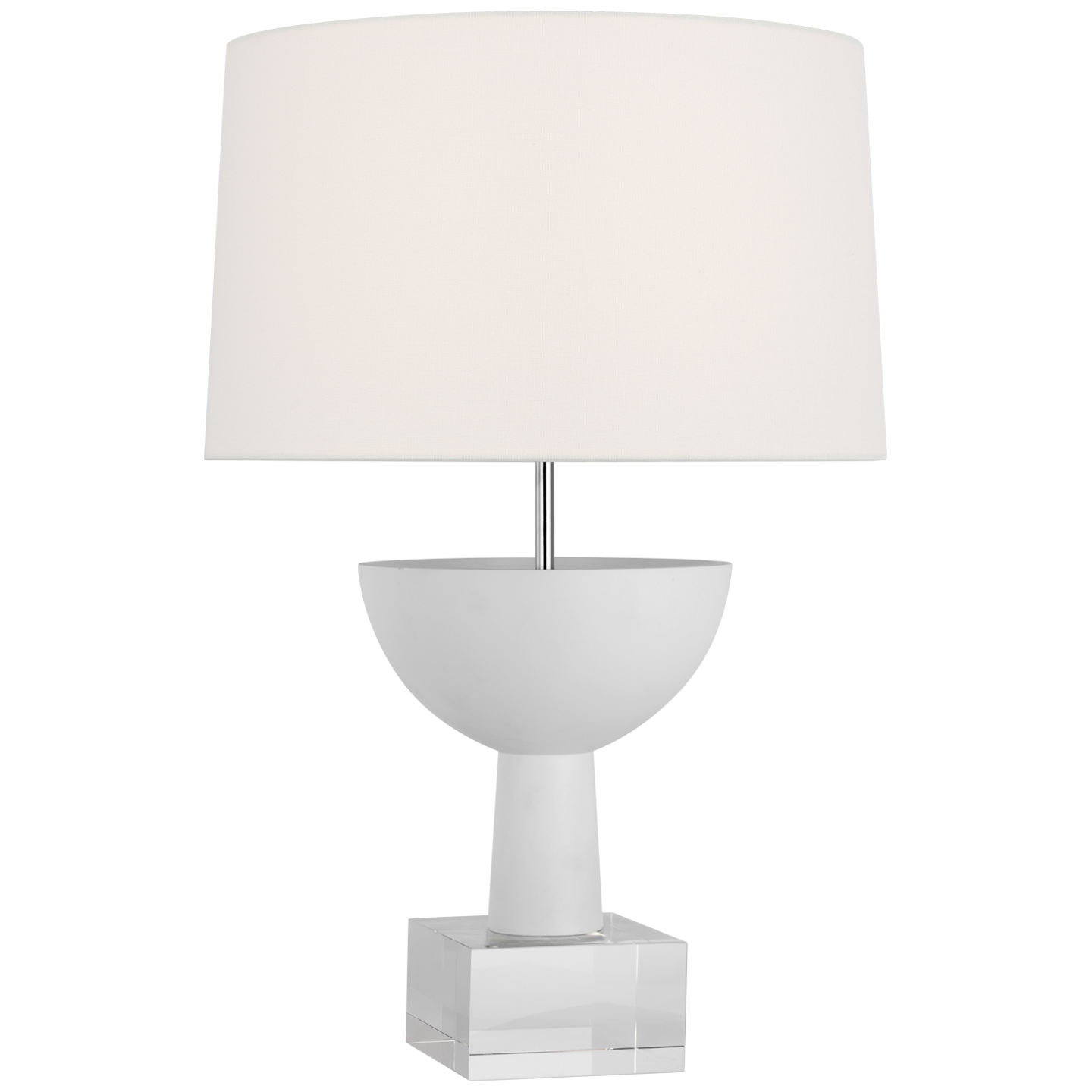Eadan 26" Table Lamp in Plaster White with Linen Shade