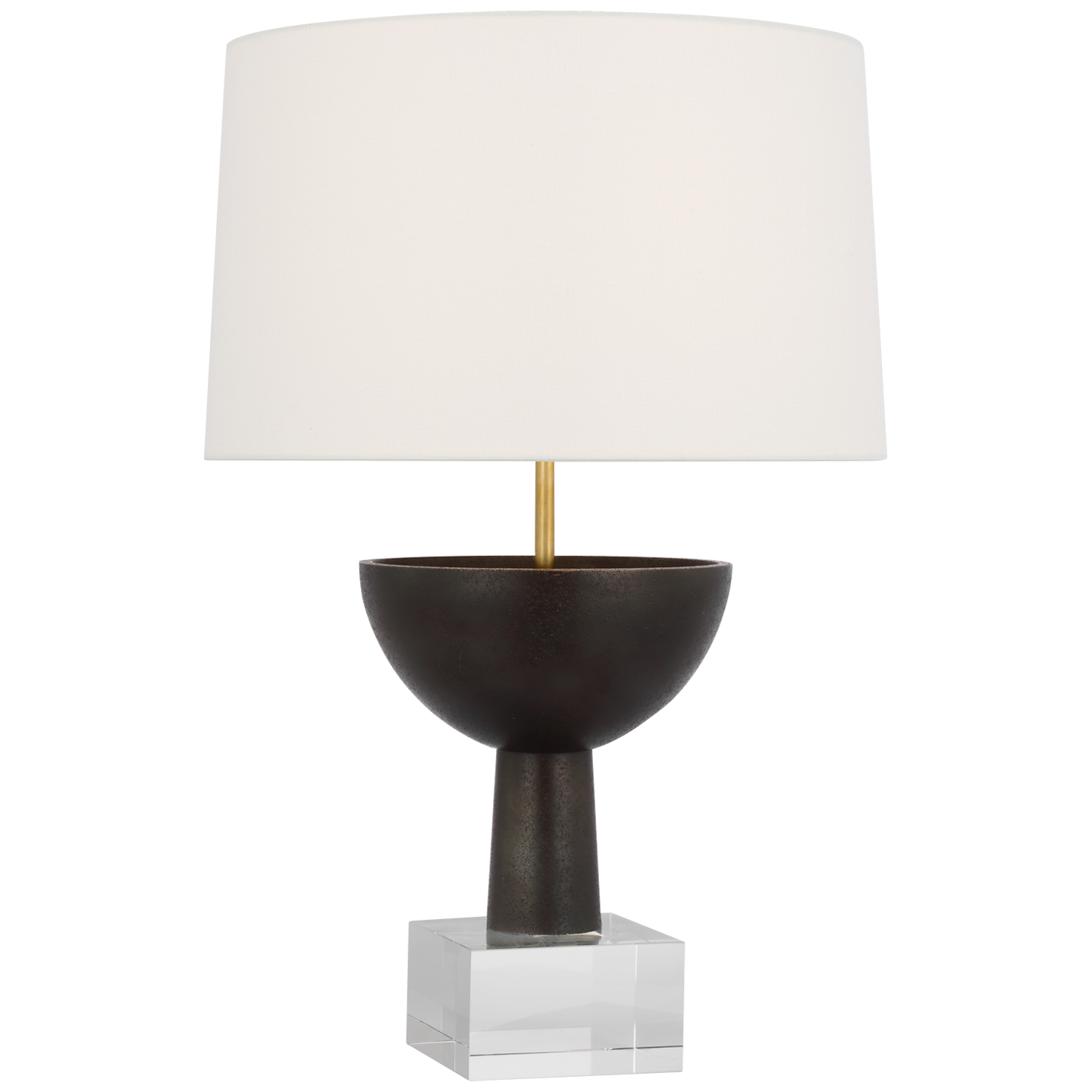 Eadan 26" Table Lamp in Warm Iron with Linen Shade