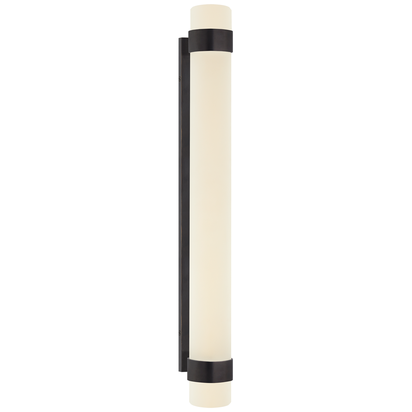 Barton Large Bath Sconce in Bronze with Etched Crystal Open Box