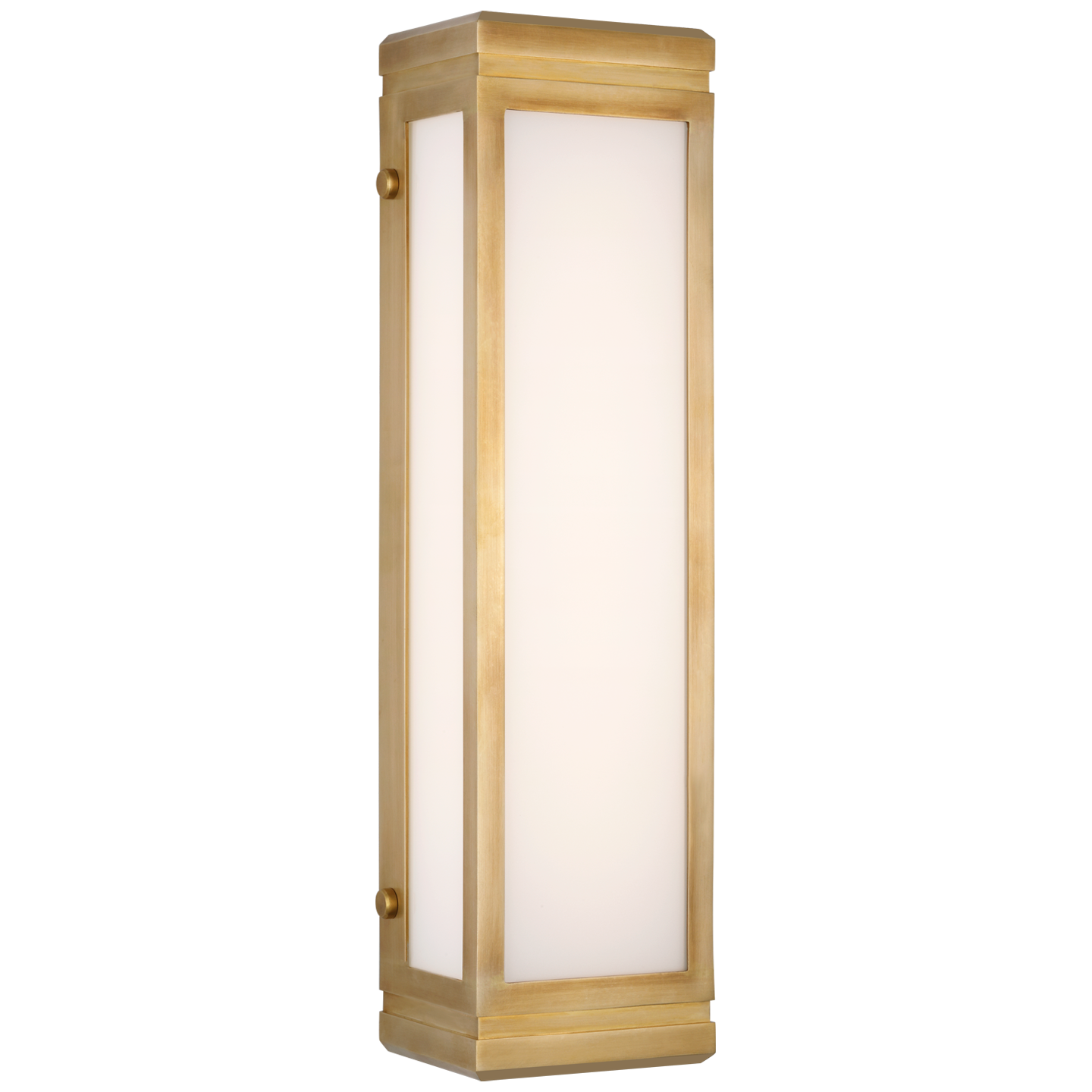 Hayles 17" Bath Light in Natural Brass with White Glass Open Box