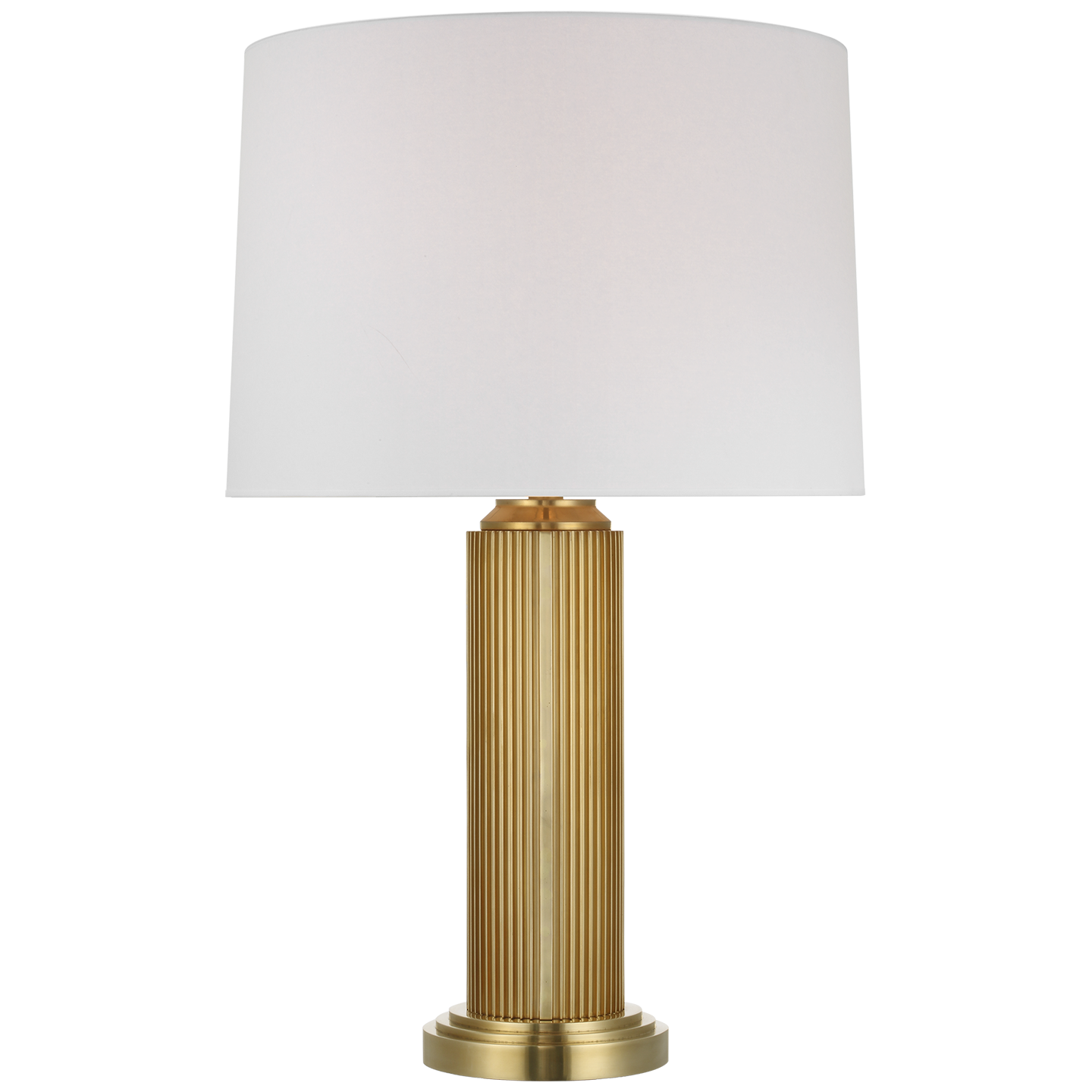 Langton 29" Table Lamp in Natural Brass with White Paper Shade