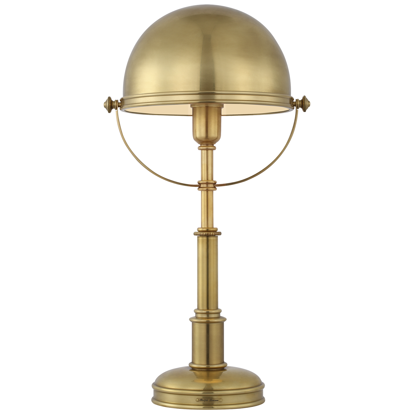 Carthage Cordless Desk Lamp in Natural Brass