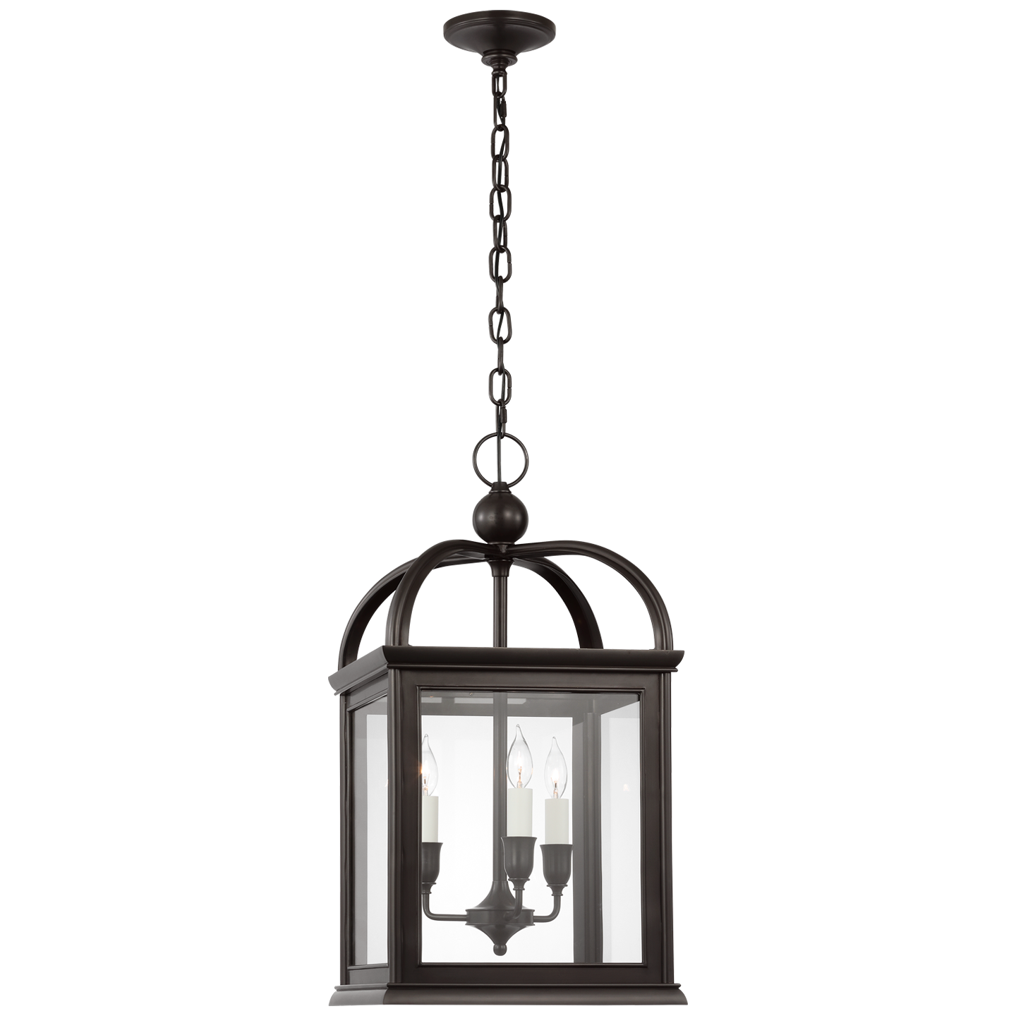 Rhoades 16" Lantern in Bronze with Clear Glass