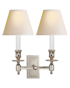 French Double Library Sconce (Open Box)
