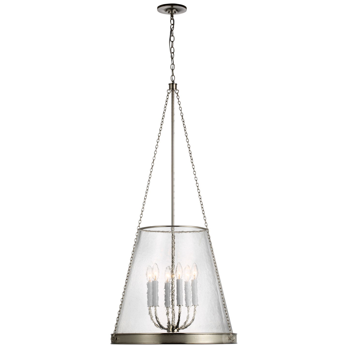 Reese 22" Pendant in Polished Nickel with Clear Restoration Glass Open Box