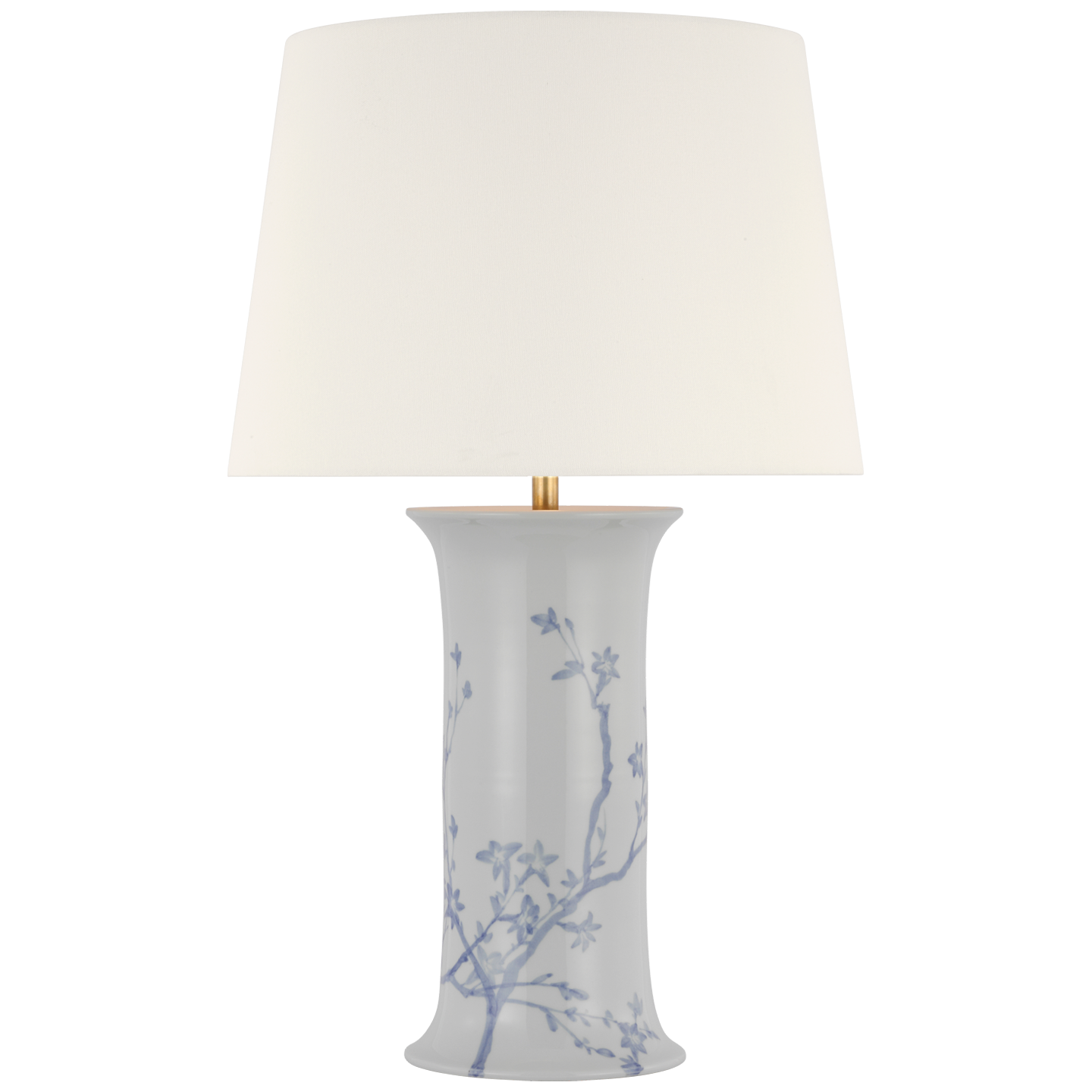 Mallory Medium Table Lamp in Sky Twiggy with 18" Linen Empire Shade