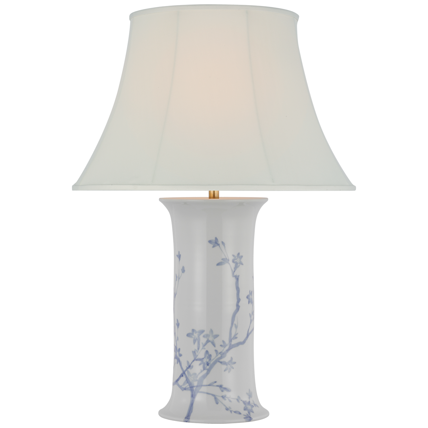 Mallory Medium Table Lamp in Sky Twiggy with 20" Silk Soft Empire Shade