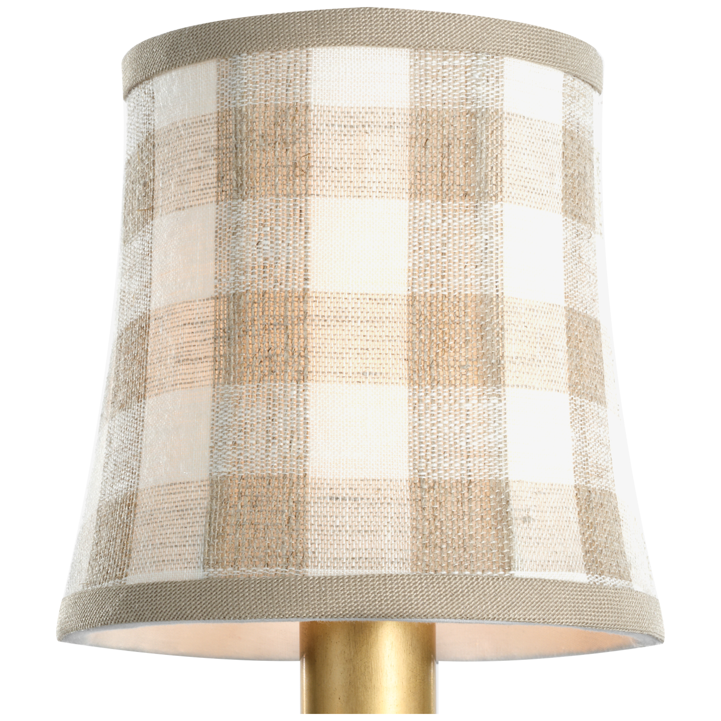 Schumacher 5" Natural Sidney Check Soft Empire Shade