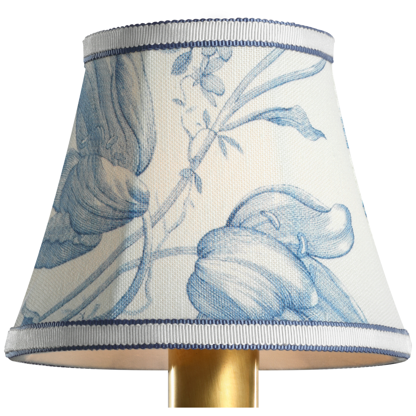 Schumacher 5" Delft Toile De Fleurs Bell Empire Shade