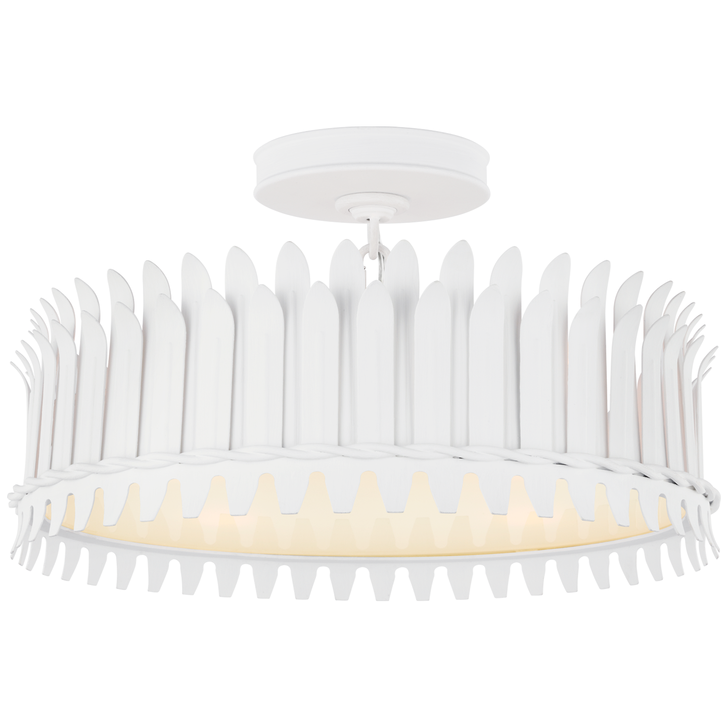 Leslie 16" Semi-Flush in Plaster White