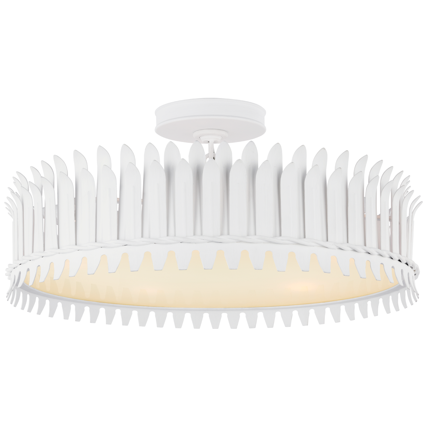 Leslie 21" Semi-Flush in Plaster White